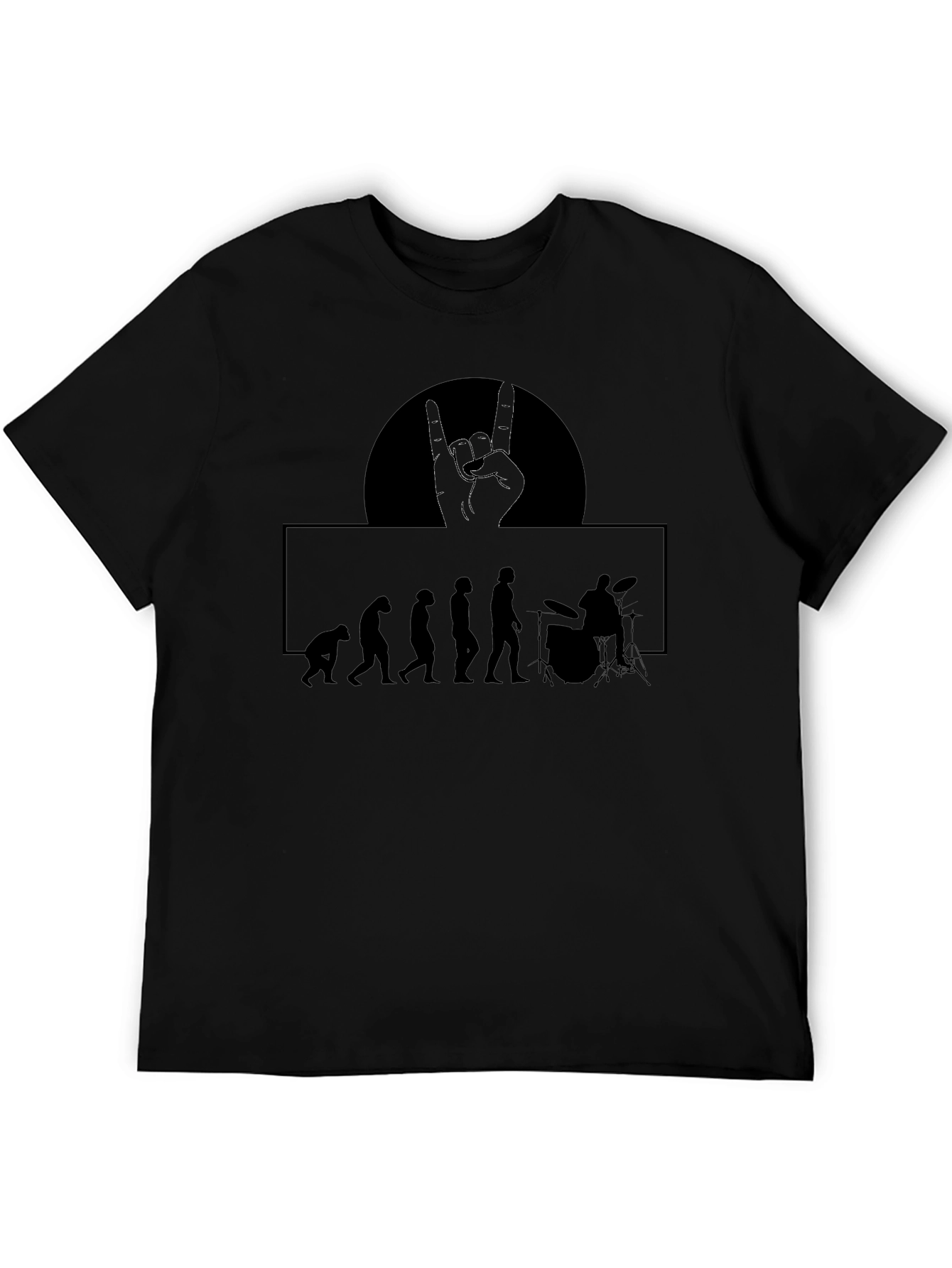 Evolution of Rock Drummer Mens Graphic T-Shirt