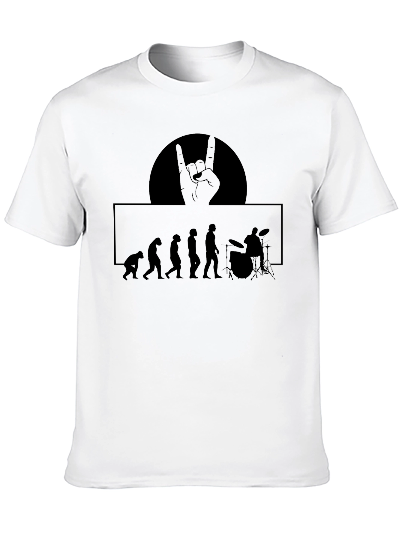 Evolution of Rock Drummer Mens Graphic T-Shirt