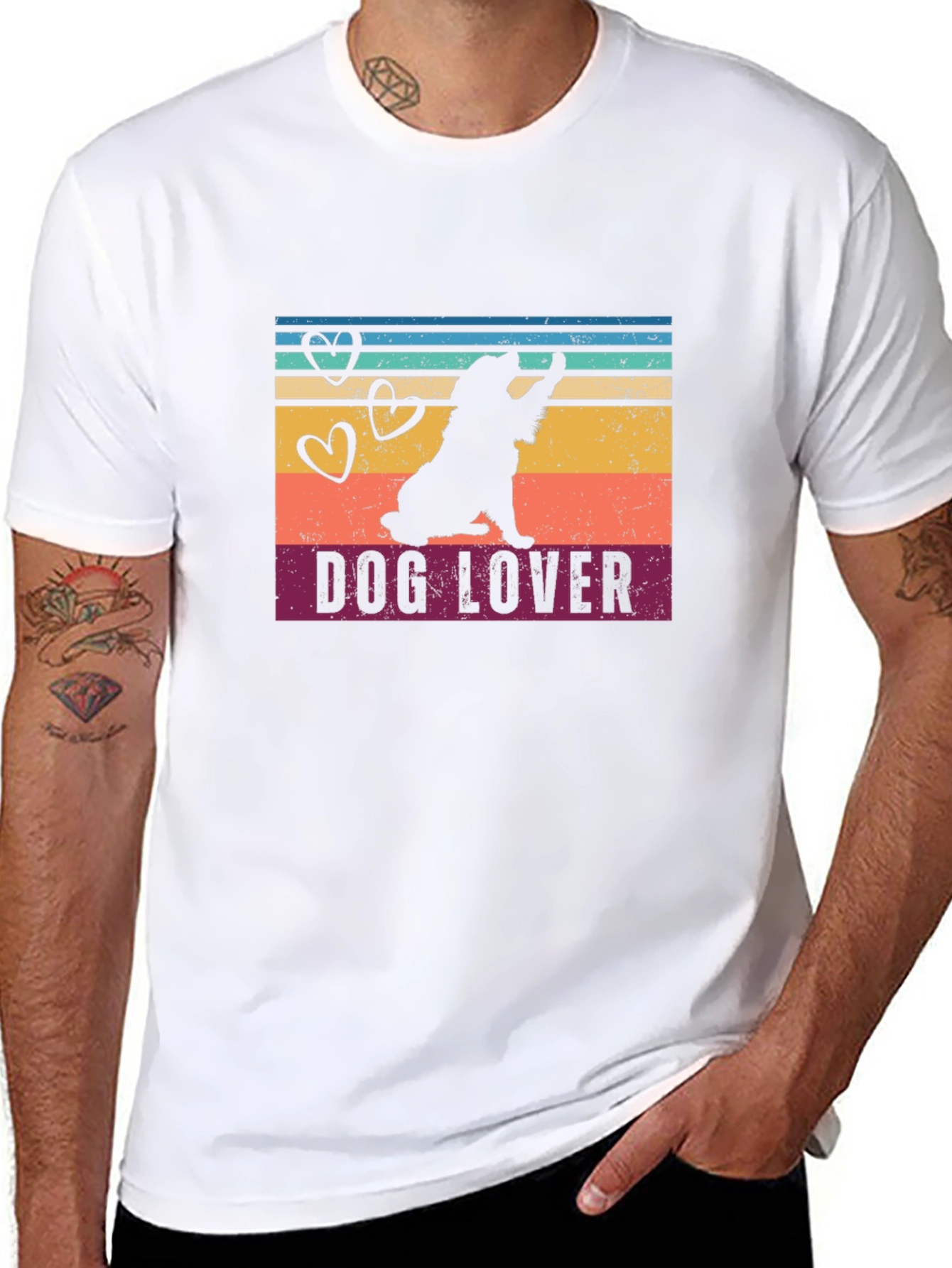 Dog Lover Graphic Tee - Retro Style