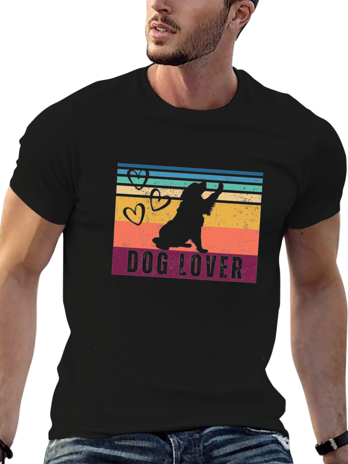 Dog Lover Graphic Tee - Retro Style