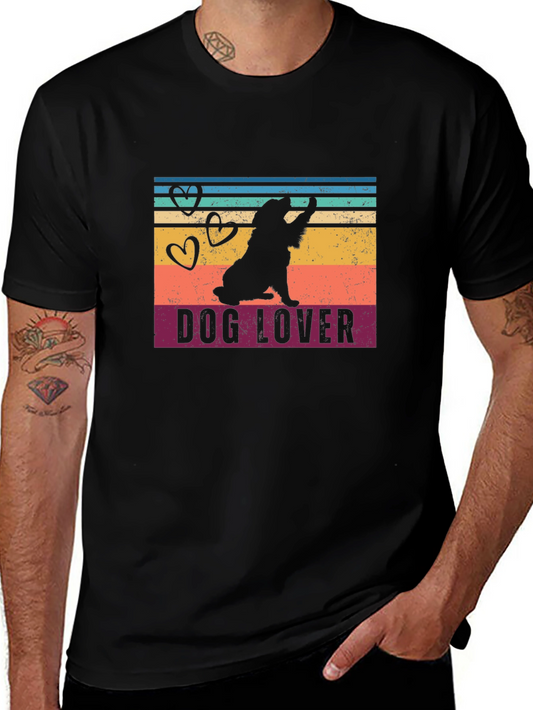 Dog Lover Graphic Tee - Retro Style