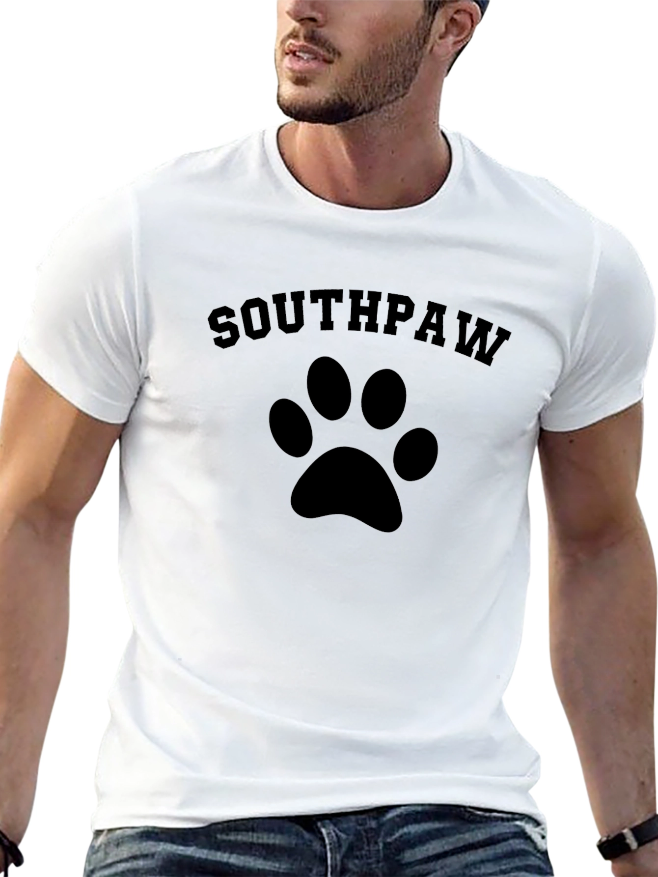 Southpaw Paw Print T-Shirt - Casual Style