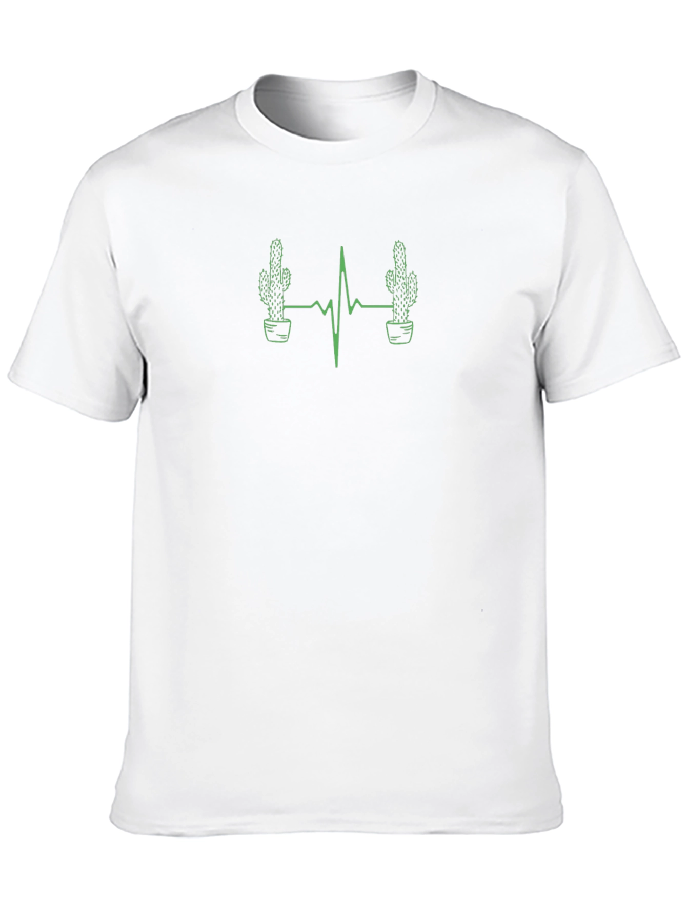 Cactus Heartbeat Black T-Shirt