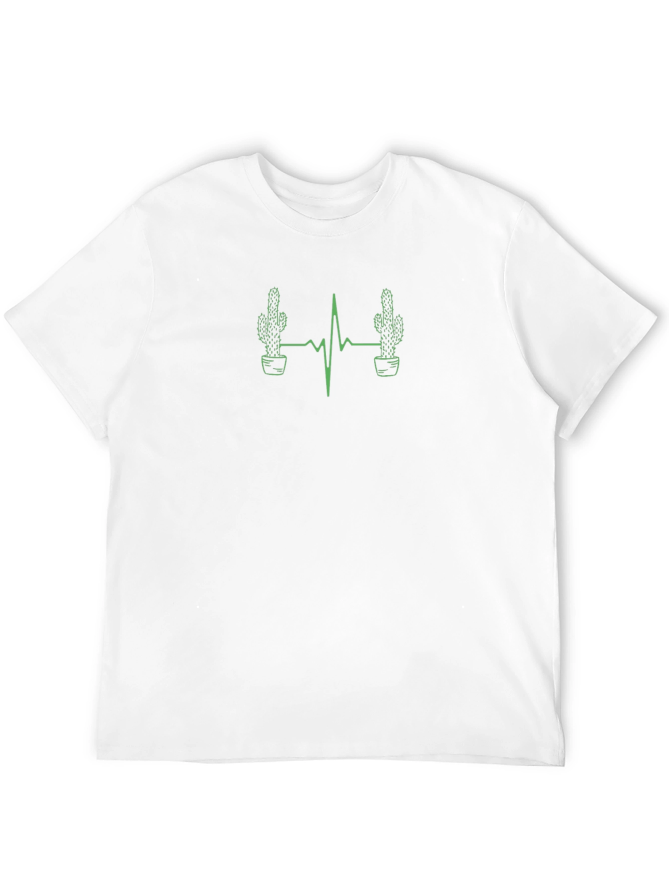 Cactus Heartbeat Black T-Shirt