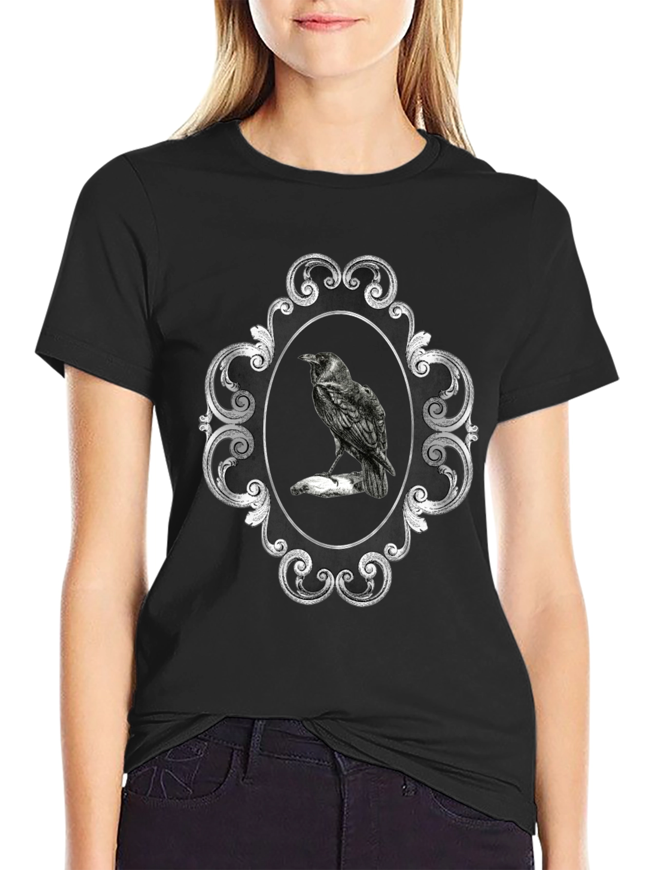 Raven Framed Black T-Shirt