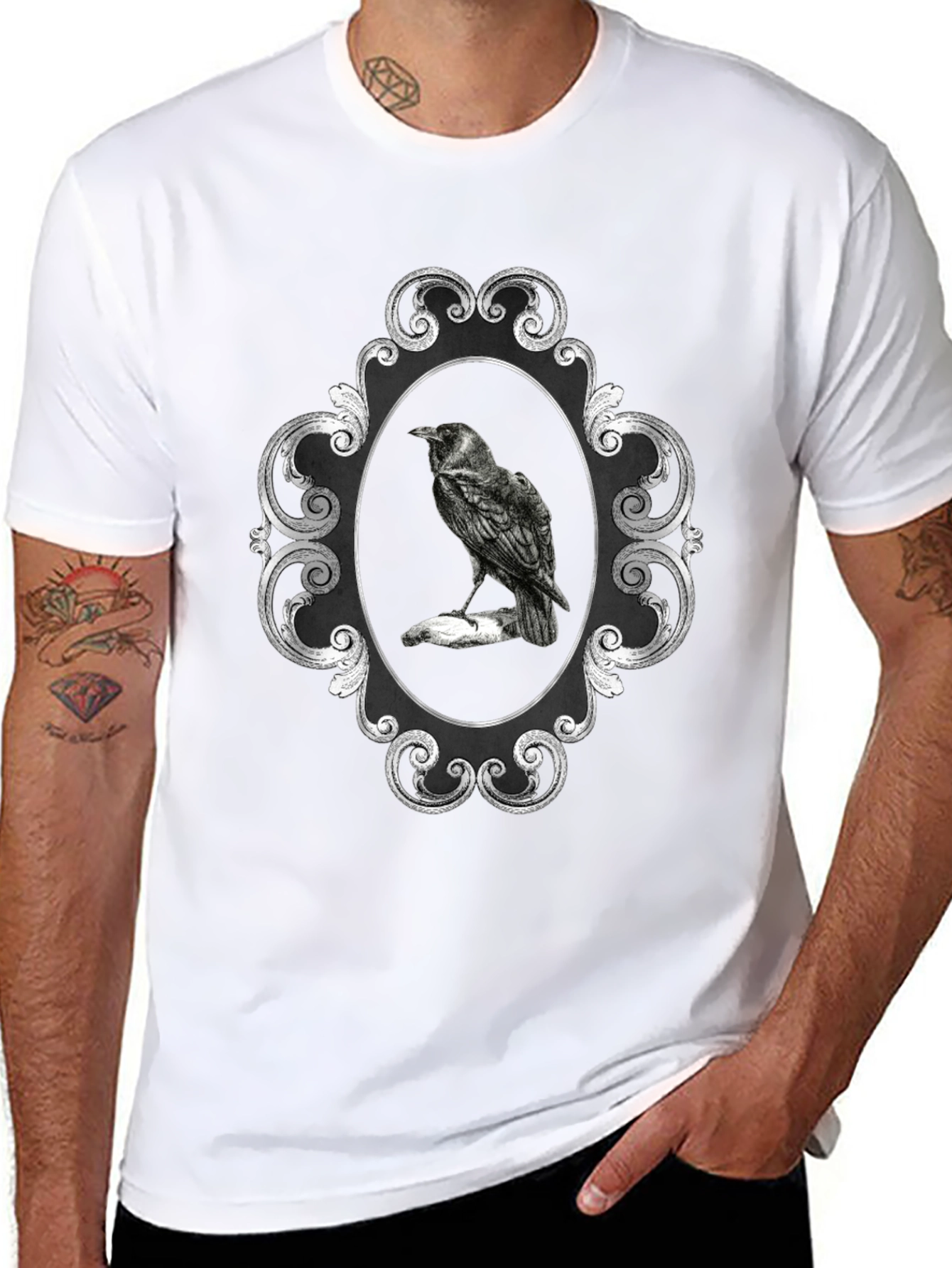 Raven Framed Black T-Shirt