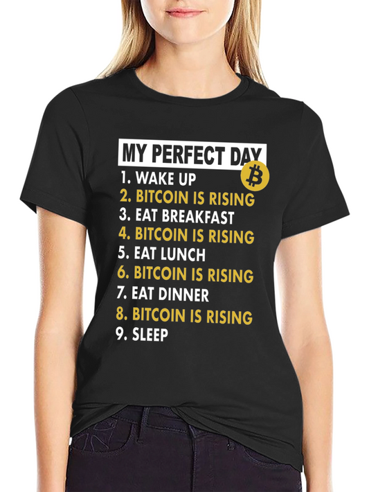 Bitcoin Rising T-Shirt - My Perfect Day