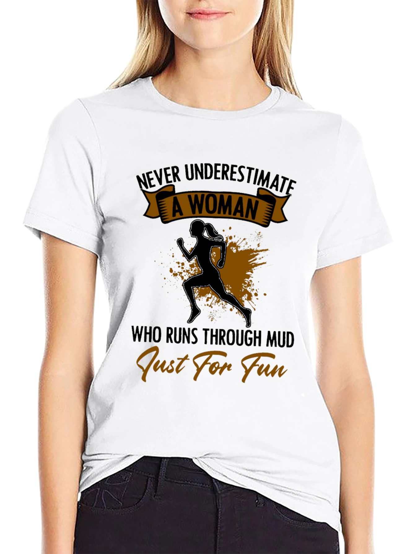 Never Underestimate A Woman Running T-Shirt