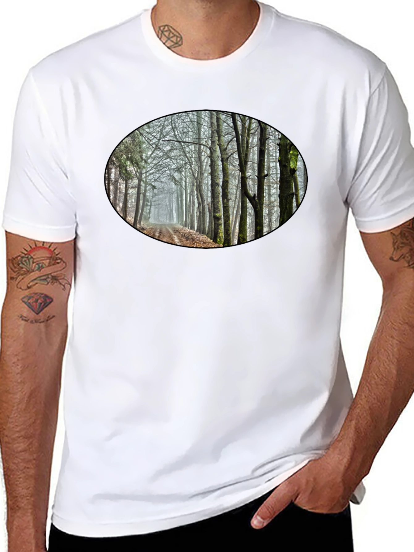 Nature Trail Graphic Tee - Black Cotton Blend