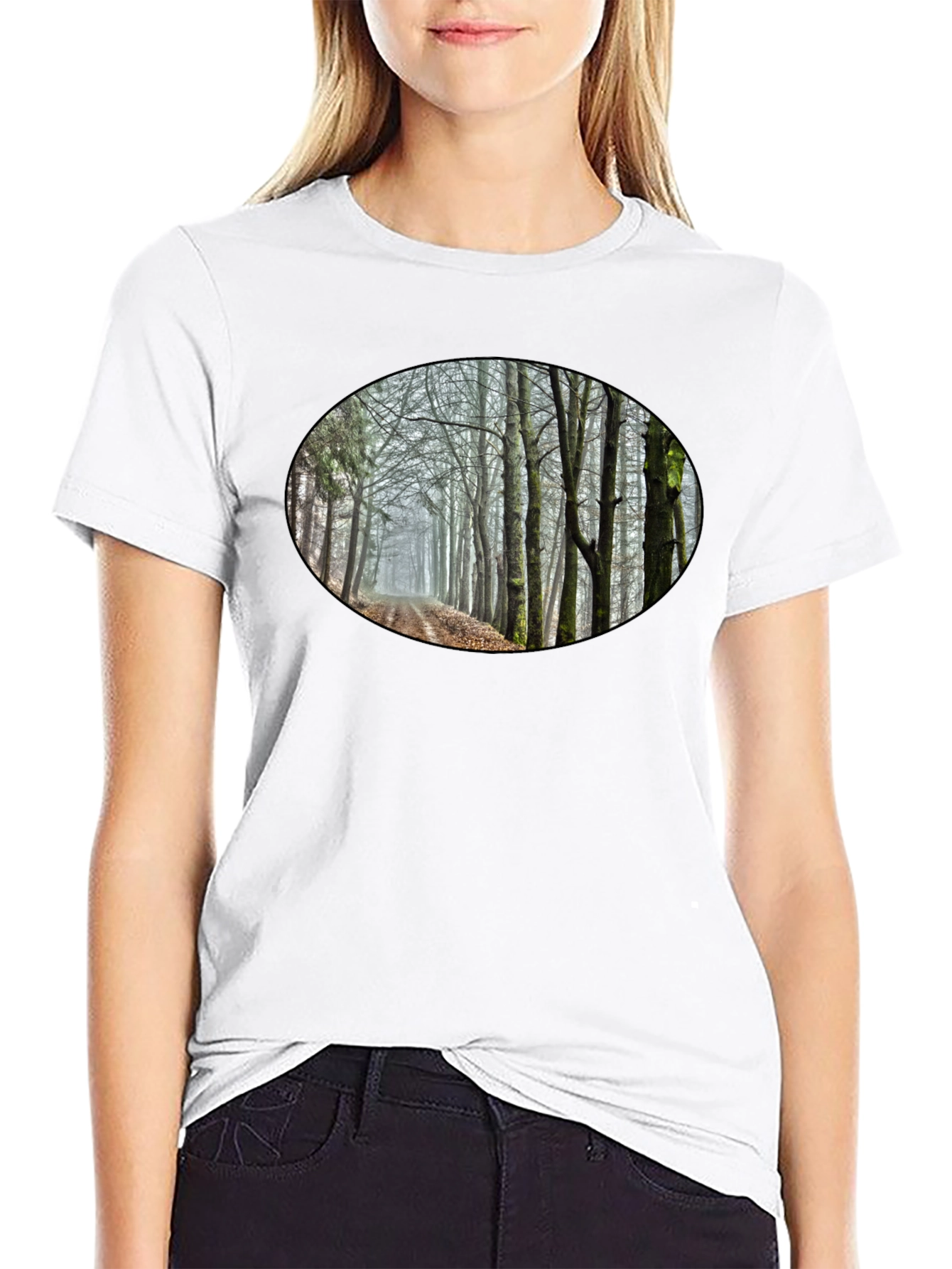 Nature Trail Graphic Tee - Black Cotton Blend