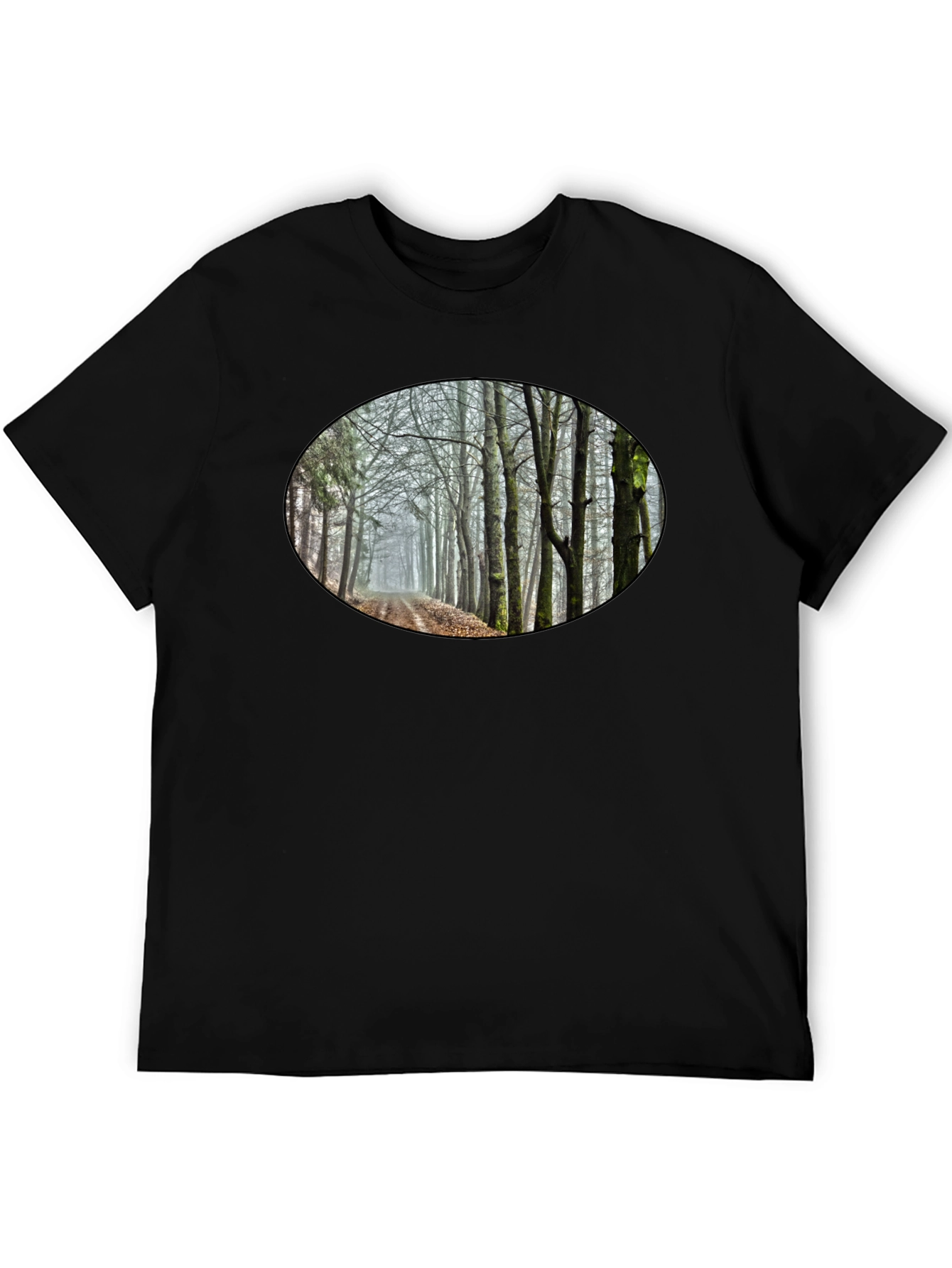 Nature Trail Graphic Tee - Black Cotton Blend