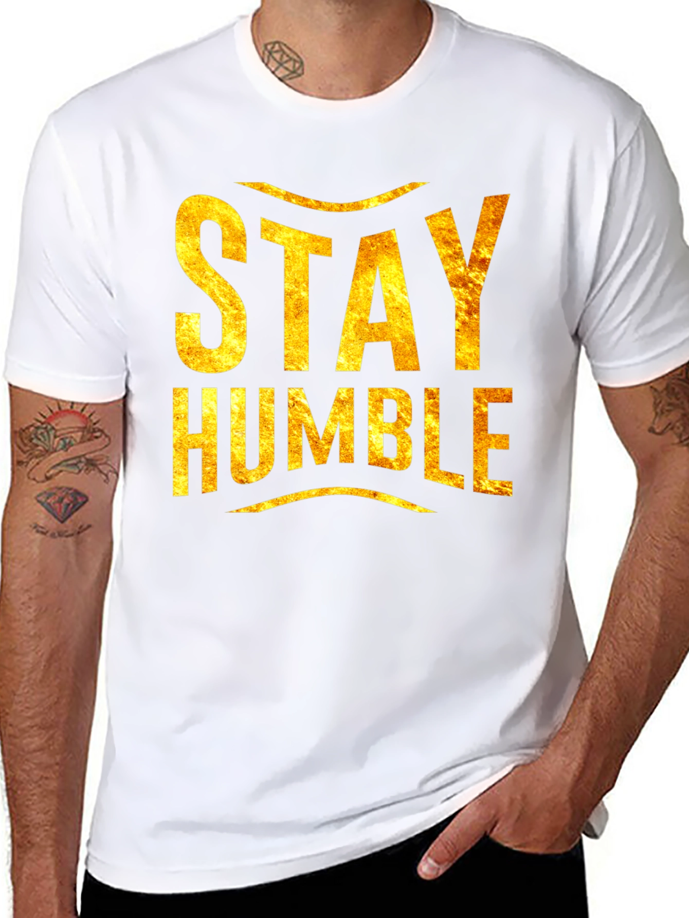 Stay Humble Graphic Tee - Soft Black T-Shirt