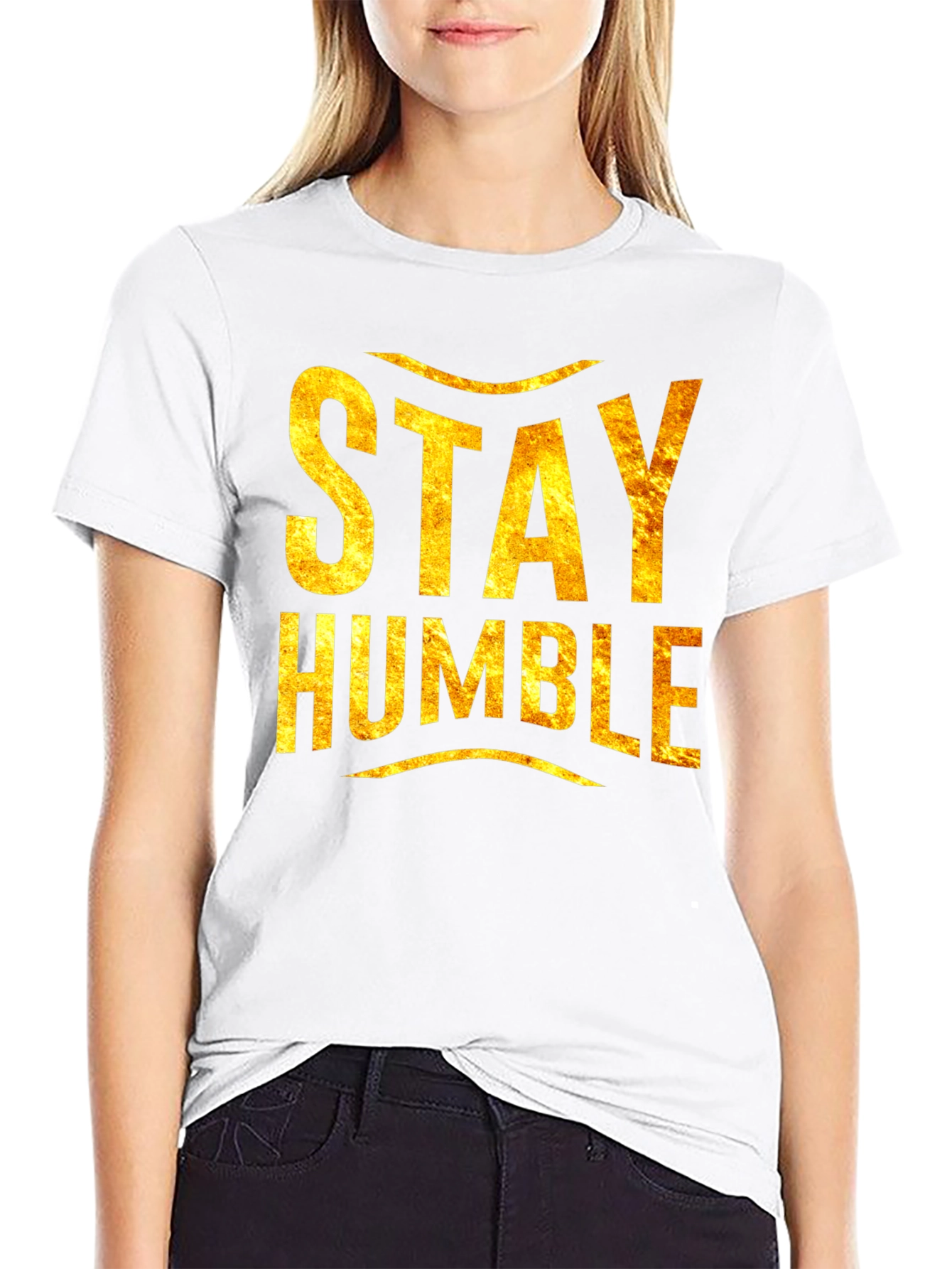 Stay Humble Graphic Tee - Soft Black T-Shirt
