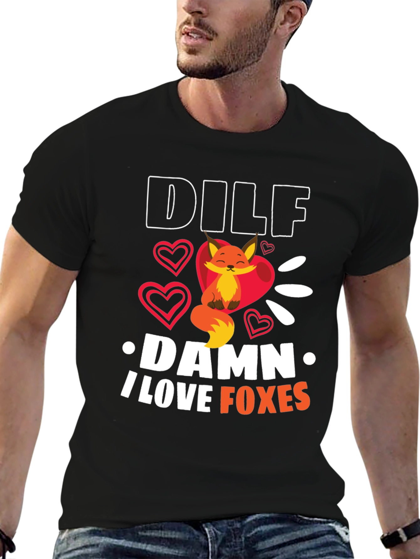 DILF Damn I Love Foxes Graphic T-Shirt