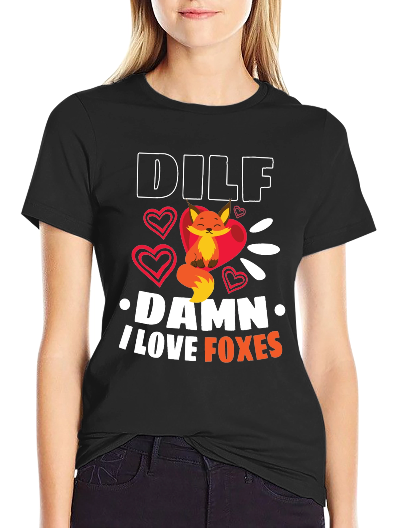DILF Damn I Love Foxes Graphic T-Shirt