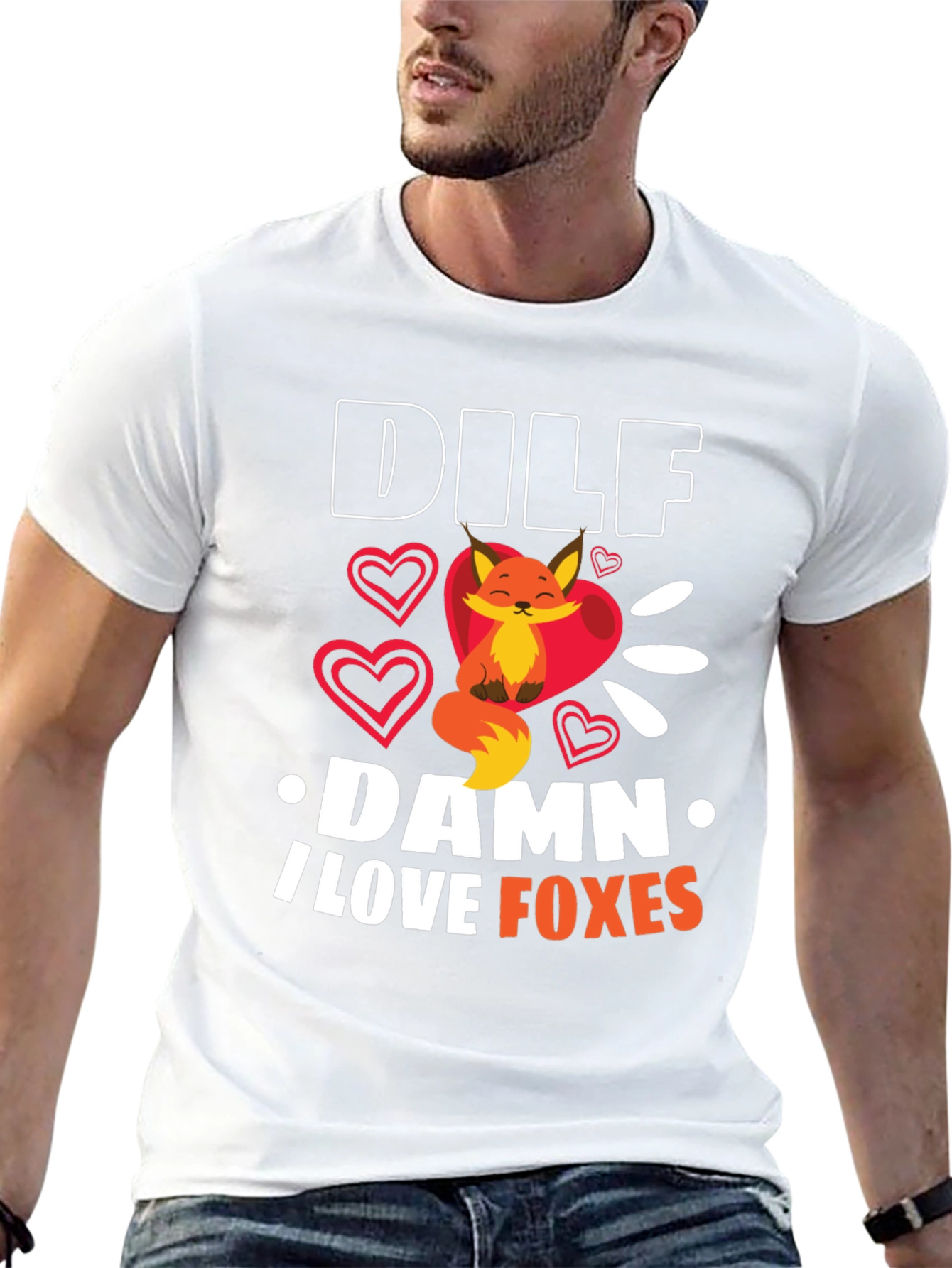 DILF Damn I Love Foxes Graphic T-Shirt
