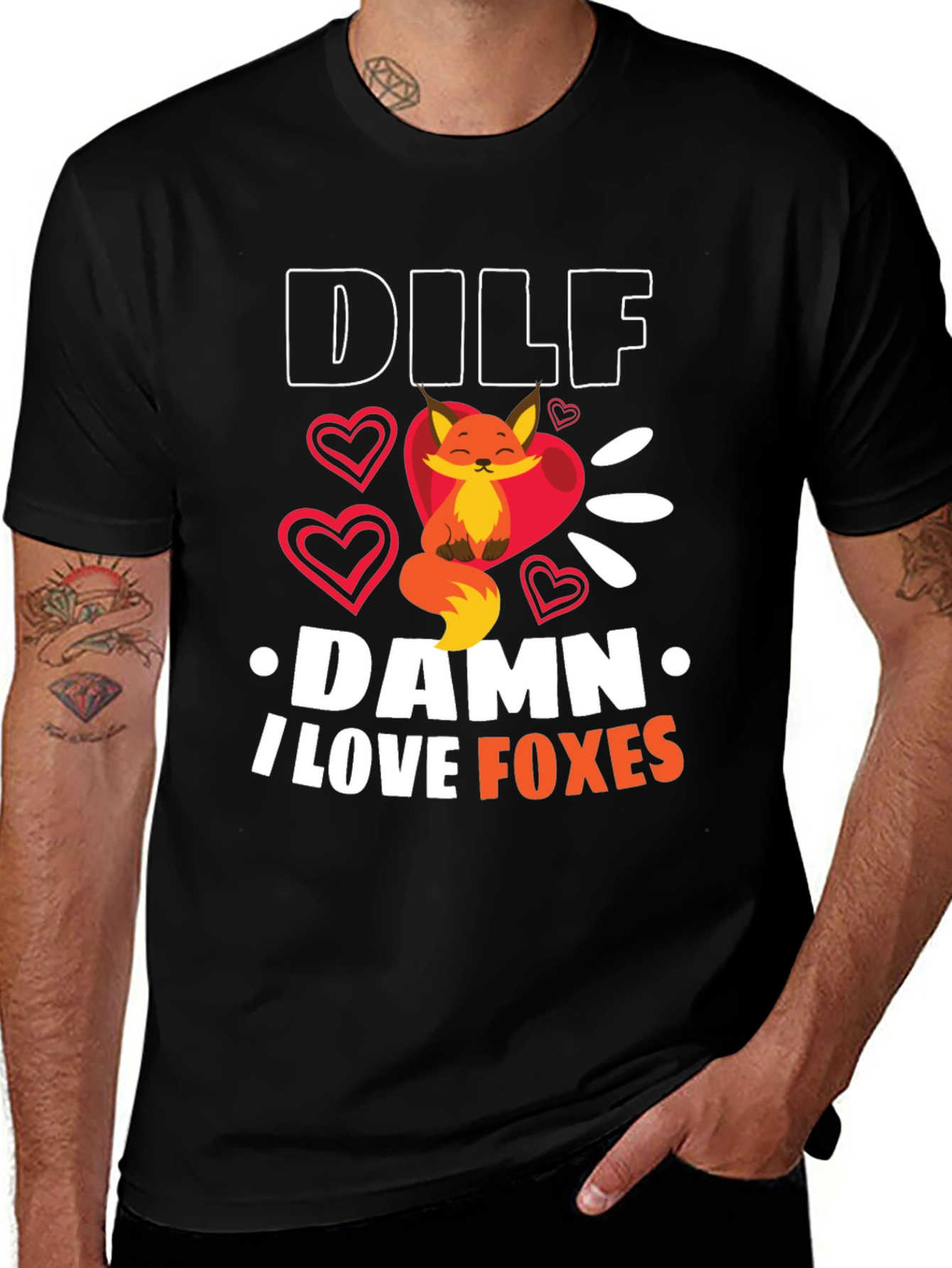 DILF Damn I Love Foxes Graphic T-Shirt