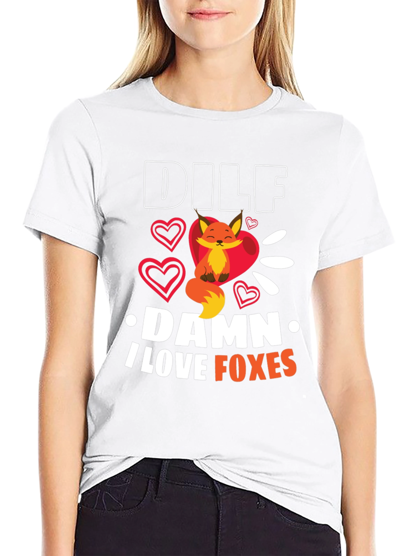 DILF Damn I Love Foxes Graphic T-Shirt