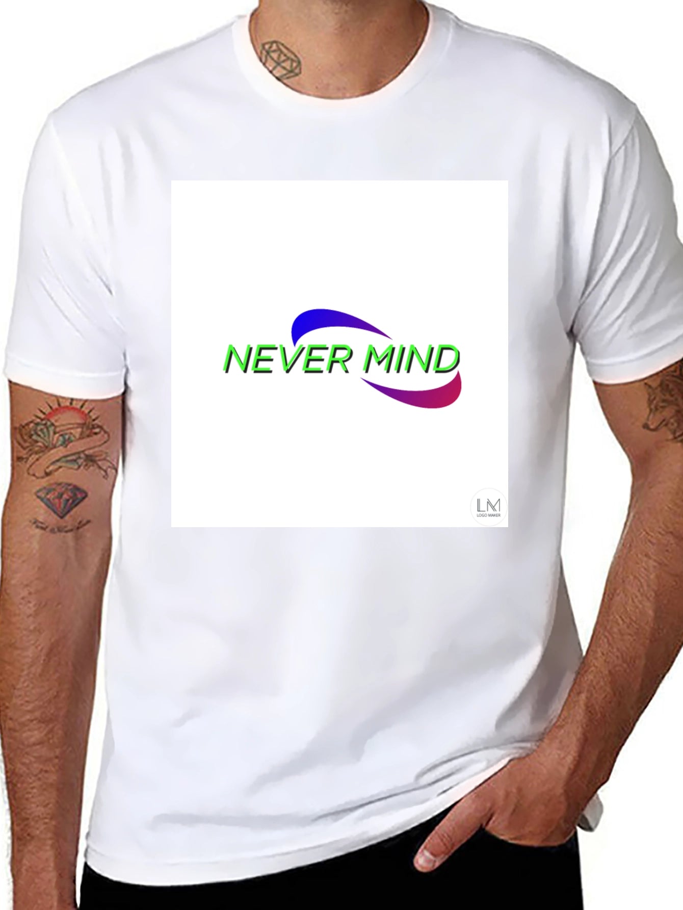 Never Mind Graphic Black T-Shirt