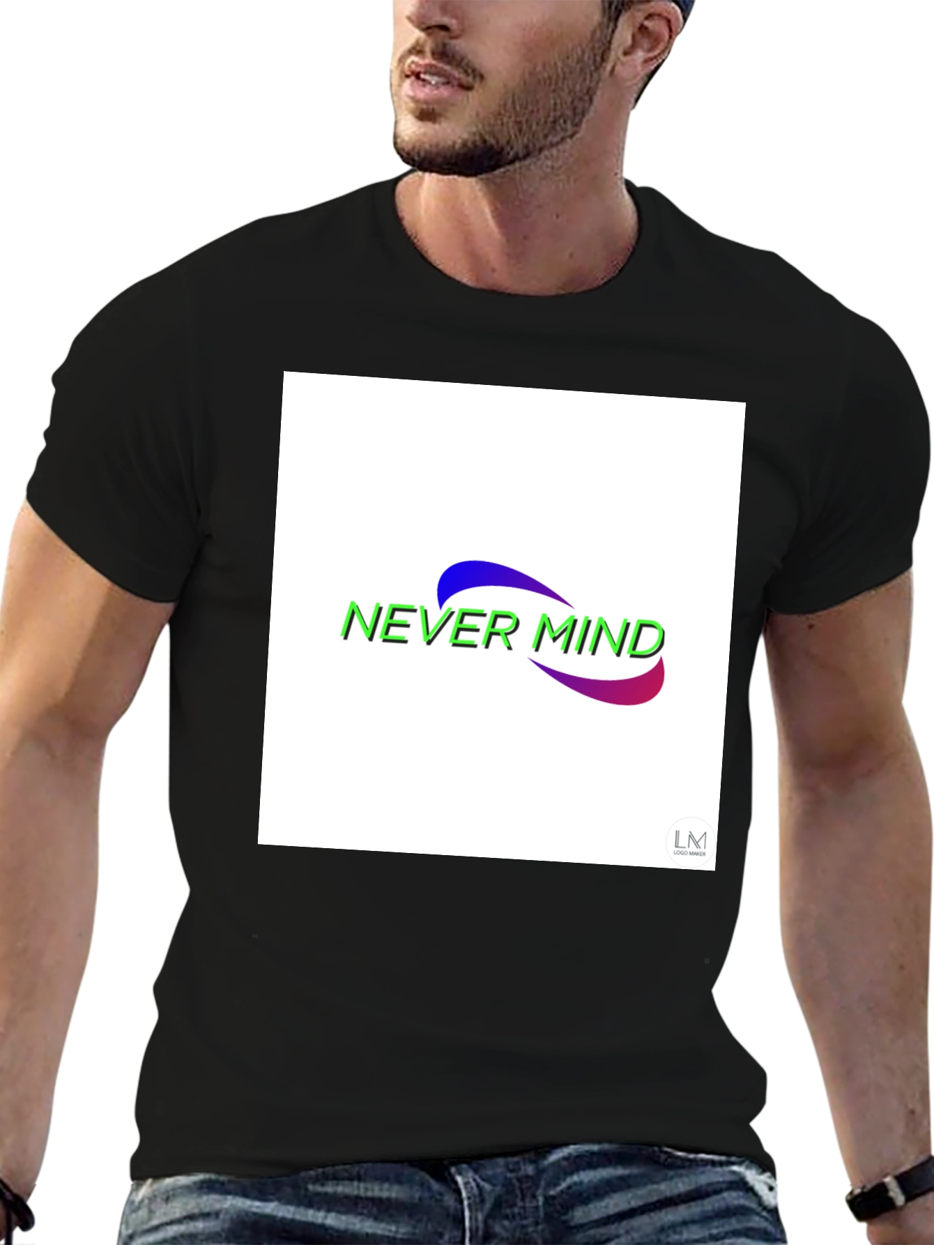 Never Mind Graphic Black T-Shirt