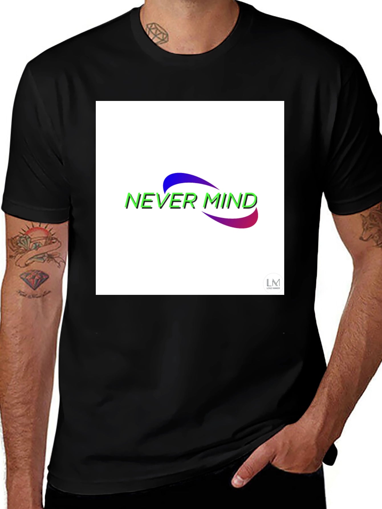 Never Mind Graphic Black T-Shirt