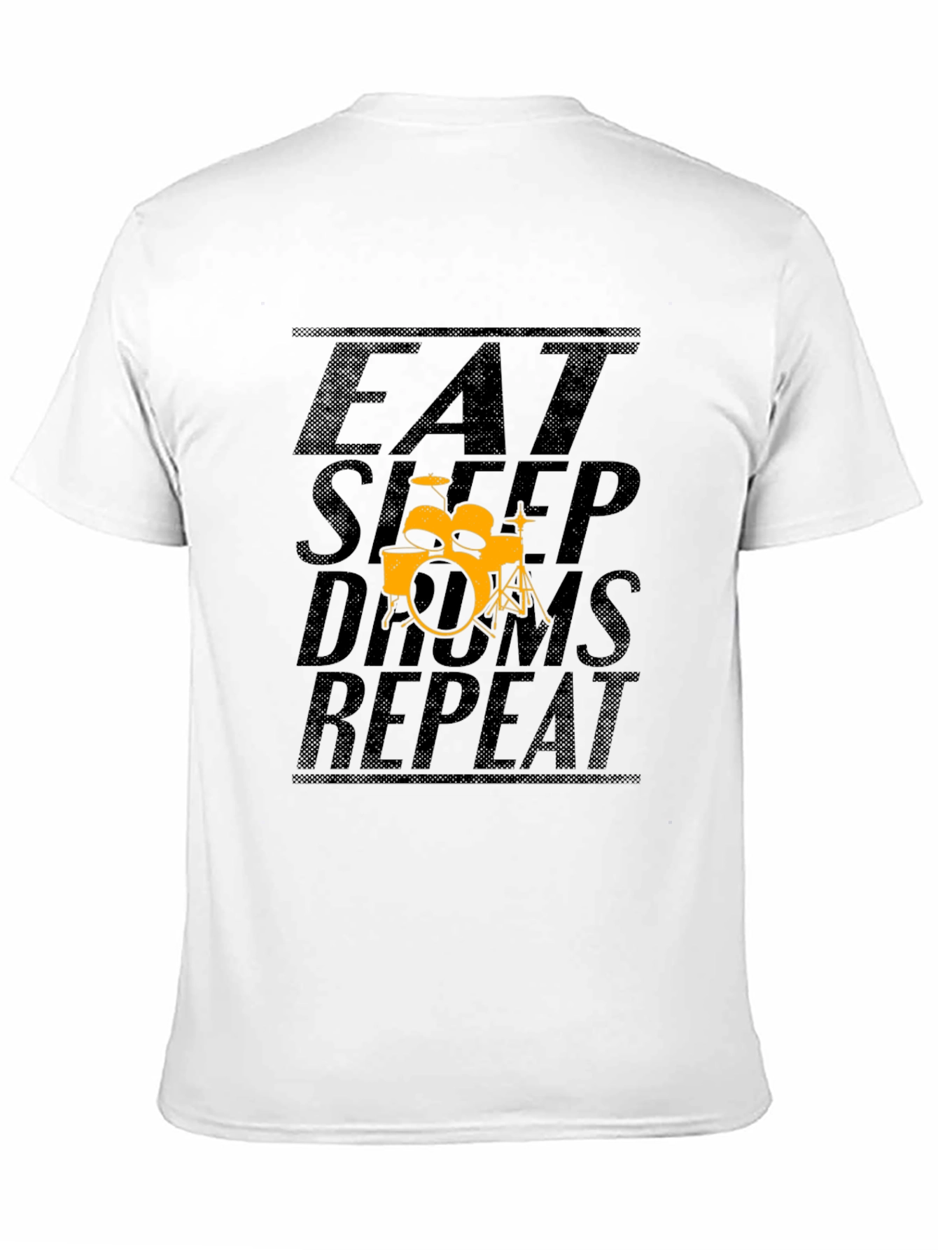 Eat Sleep Drums Repeat Black T-Shirt