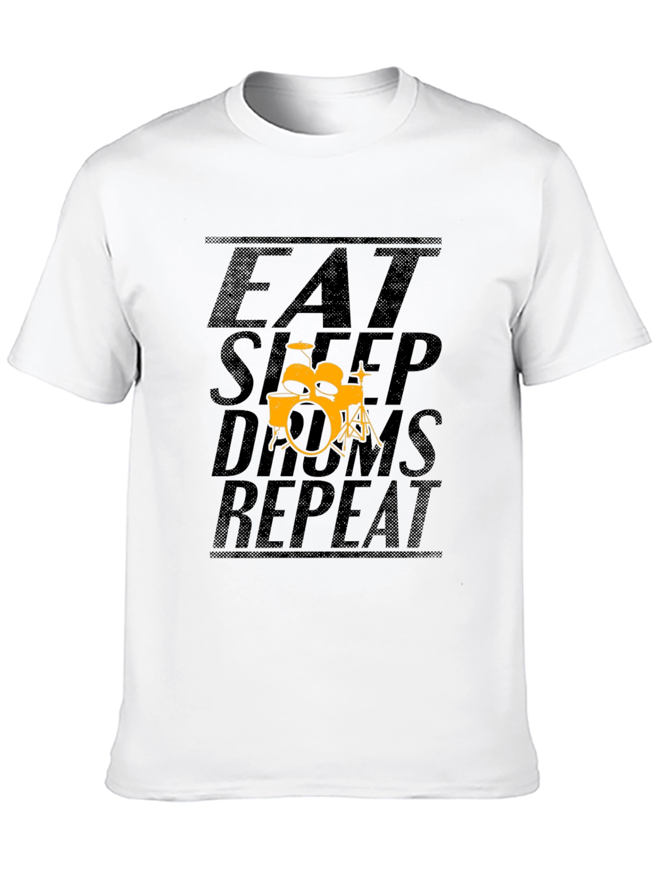 Eat Sleep Drums Repeat Black T-Shirt