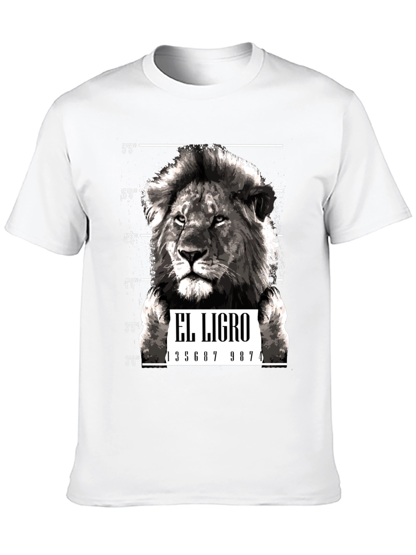 El Ligro Lion Mugshot Graphic T-Shirt