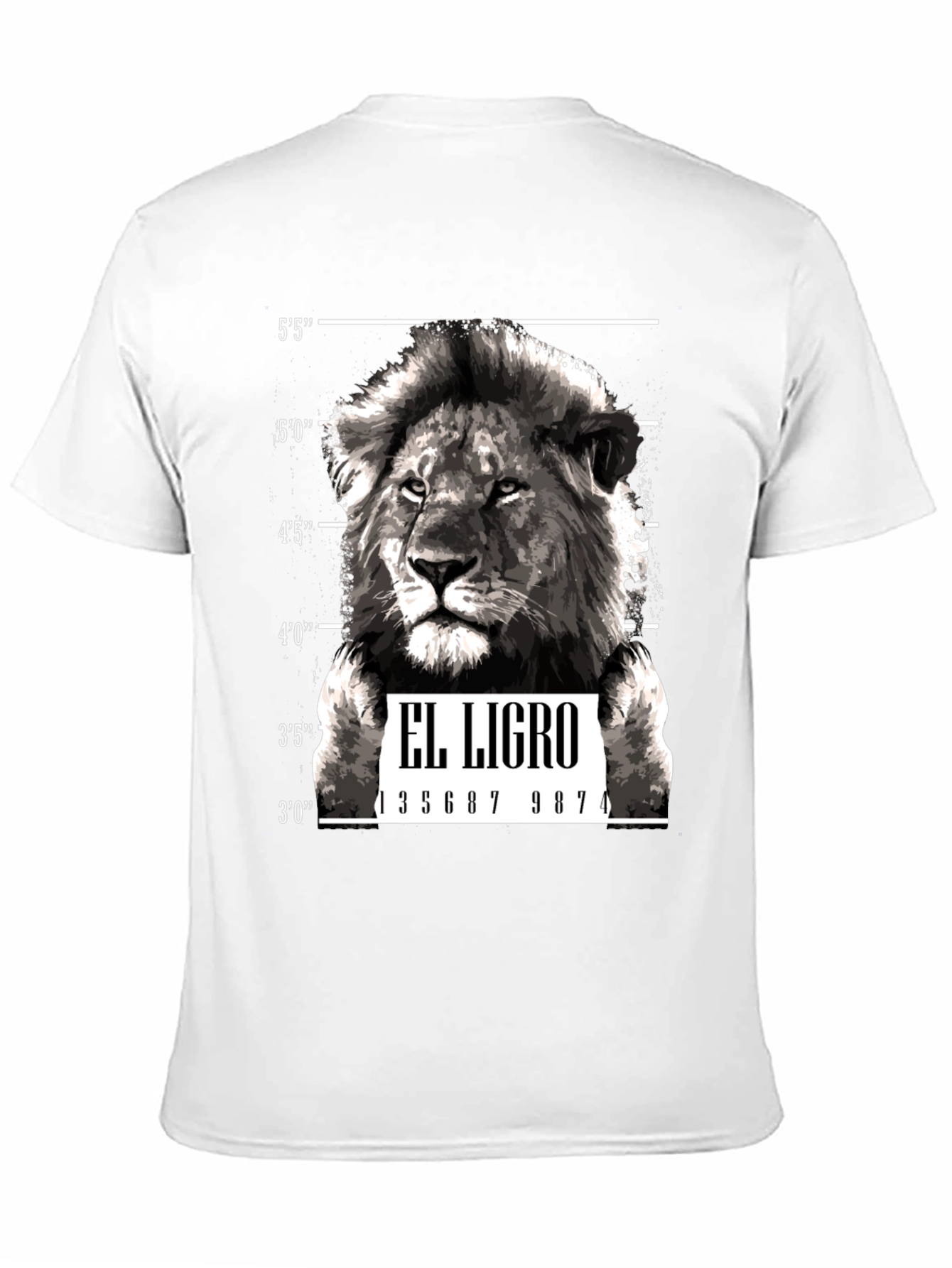 El Ligro Lion Mugshot Graphic T-Shirt