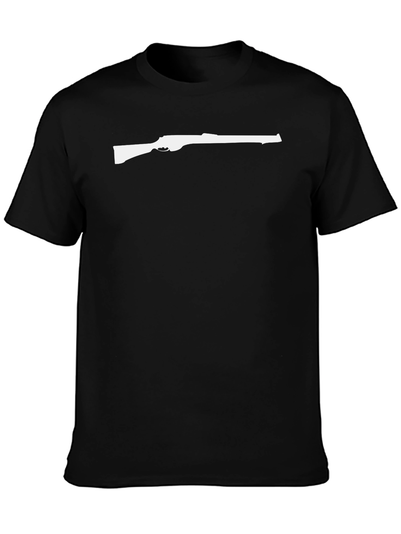 Rifle Graphic Tee - Classic Black Cotton T-Shirt