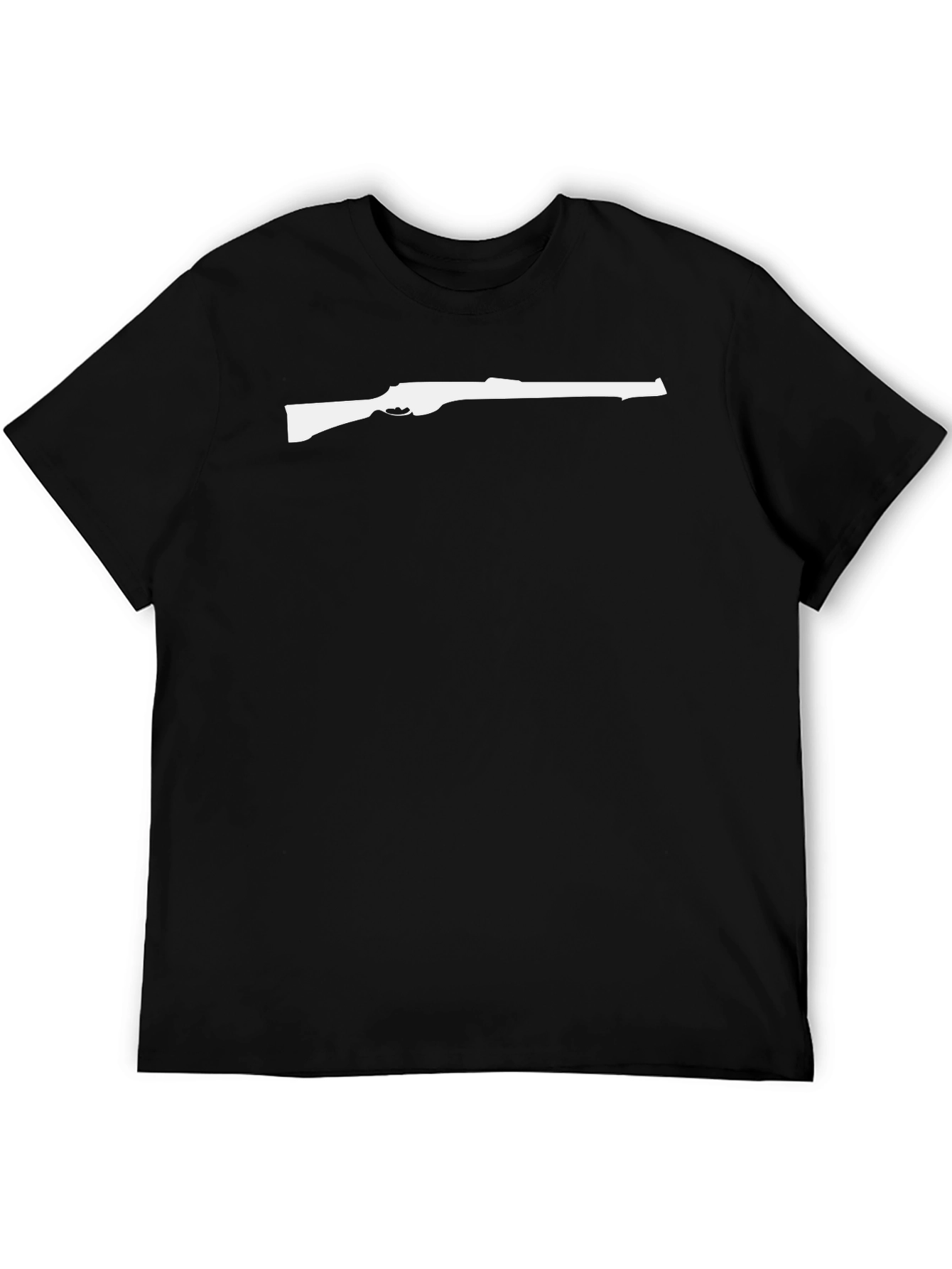 Rifle Graphic Tee - Classic Black Cotton T-Shirt