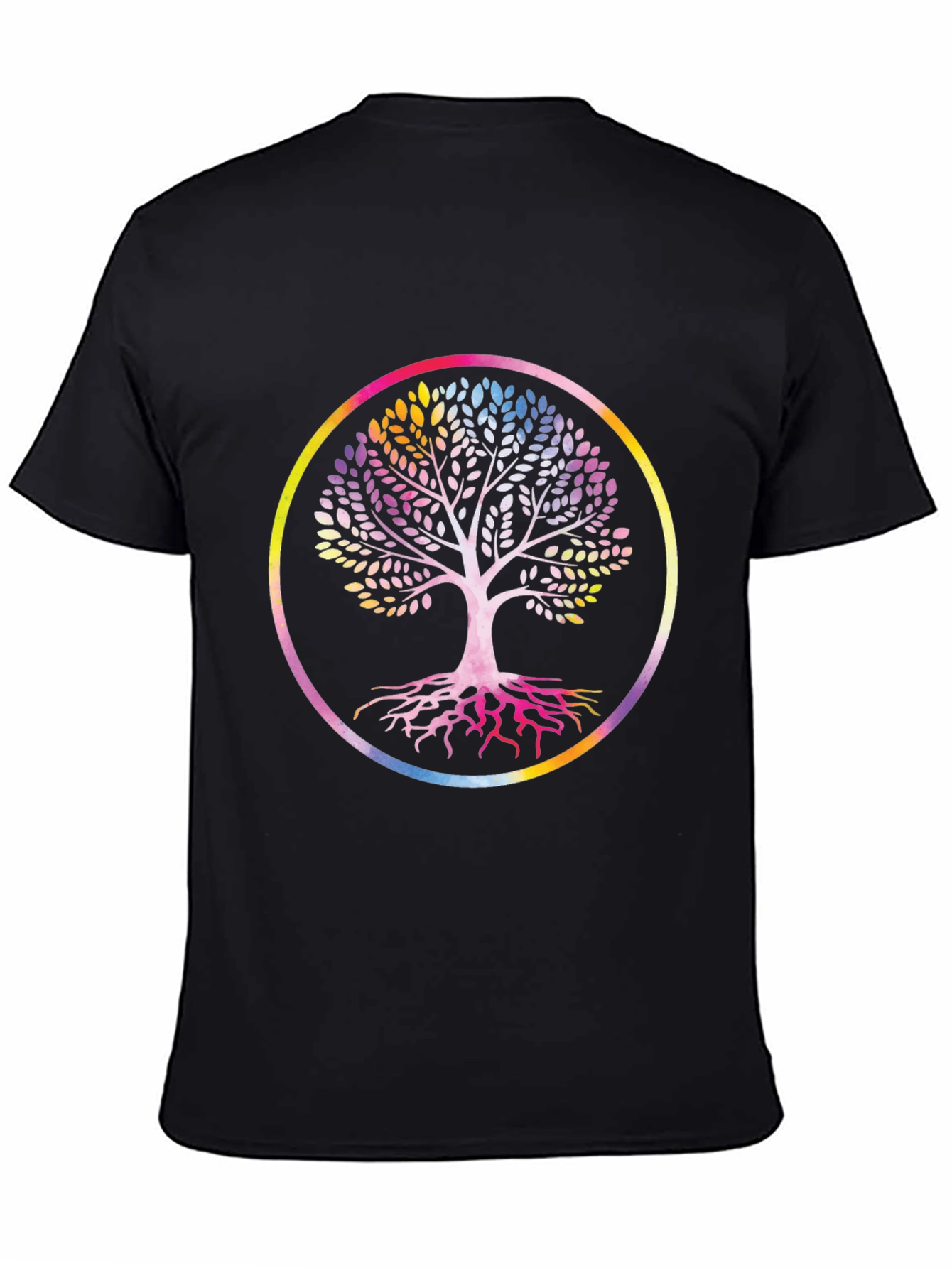 Rainbow Tree of Life Black Graphic Tee