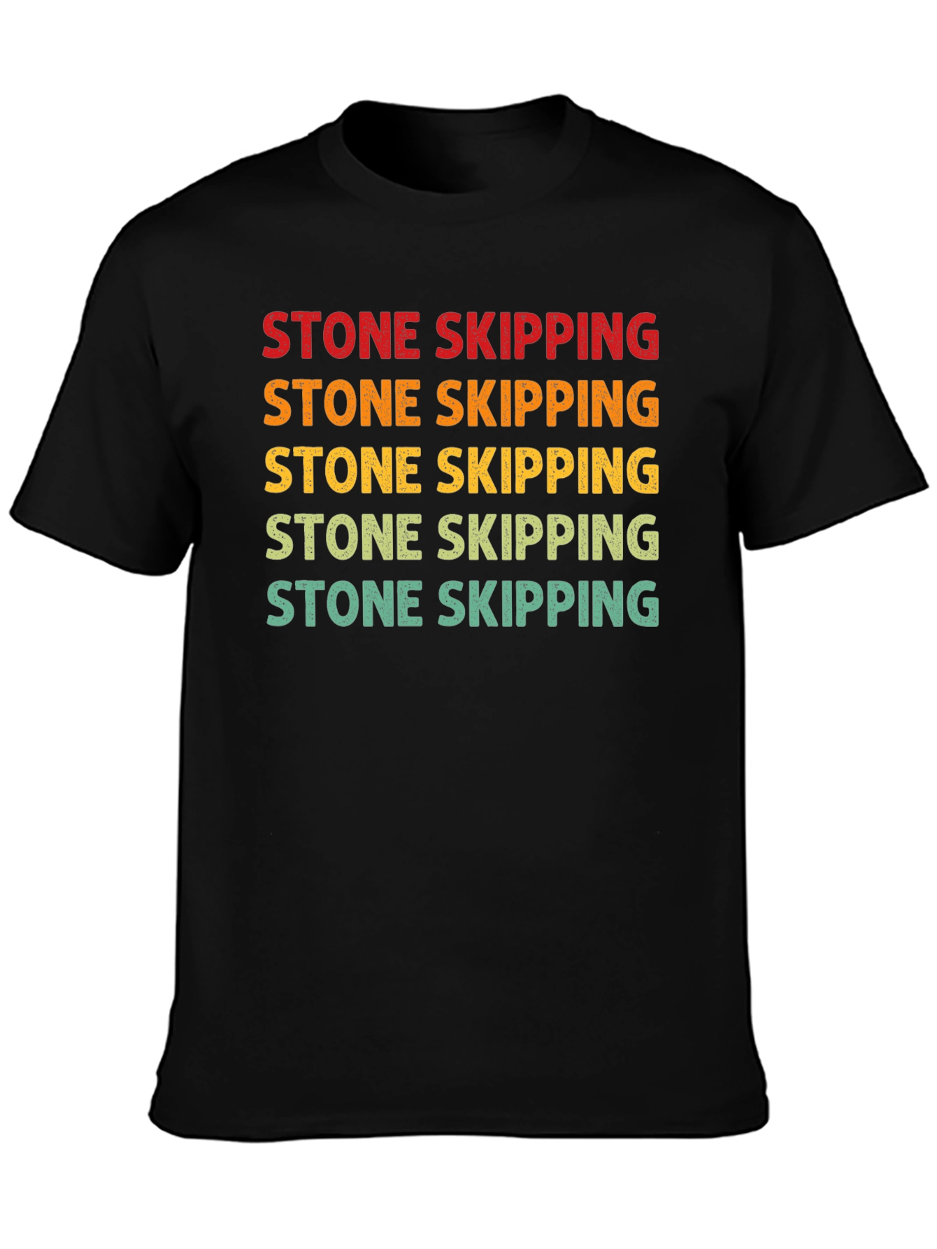 Stone Skipping Graphic Tee - Retro Style