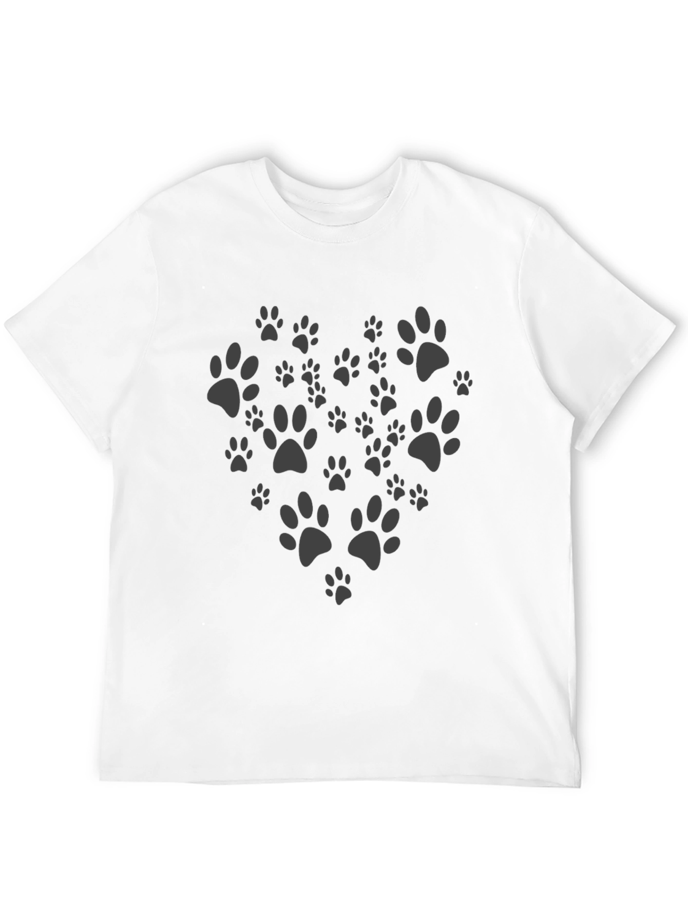 Paw Print Heart T-Shirt - Dog Lover Tee