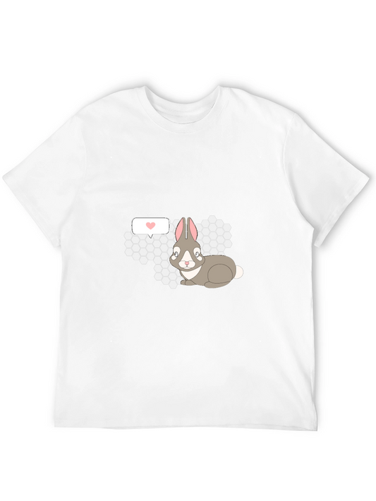 Rabbit Graphic Tee - Black Cotton Comfort