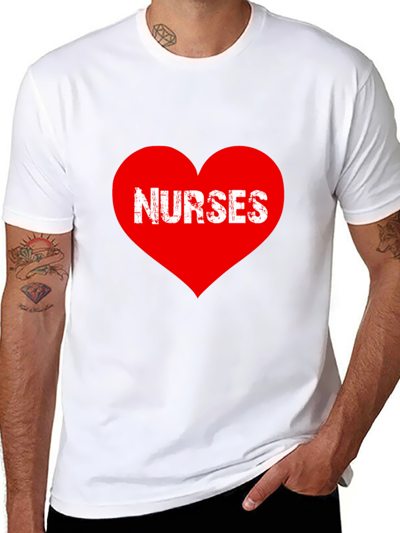 Nurses Heart Graphic T-Shirt