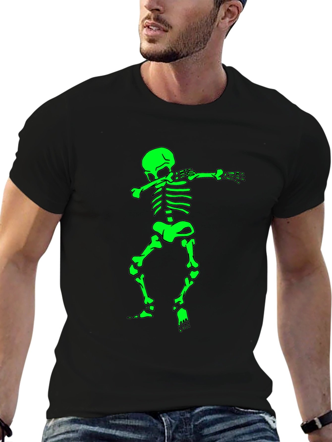 Dabbing Skeleton Graphic Tee