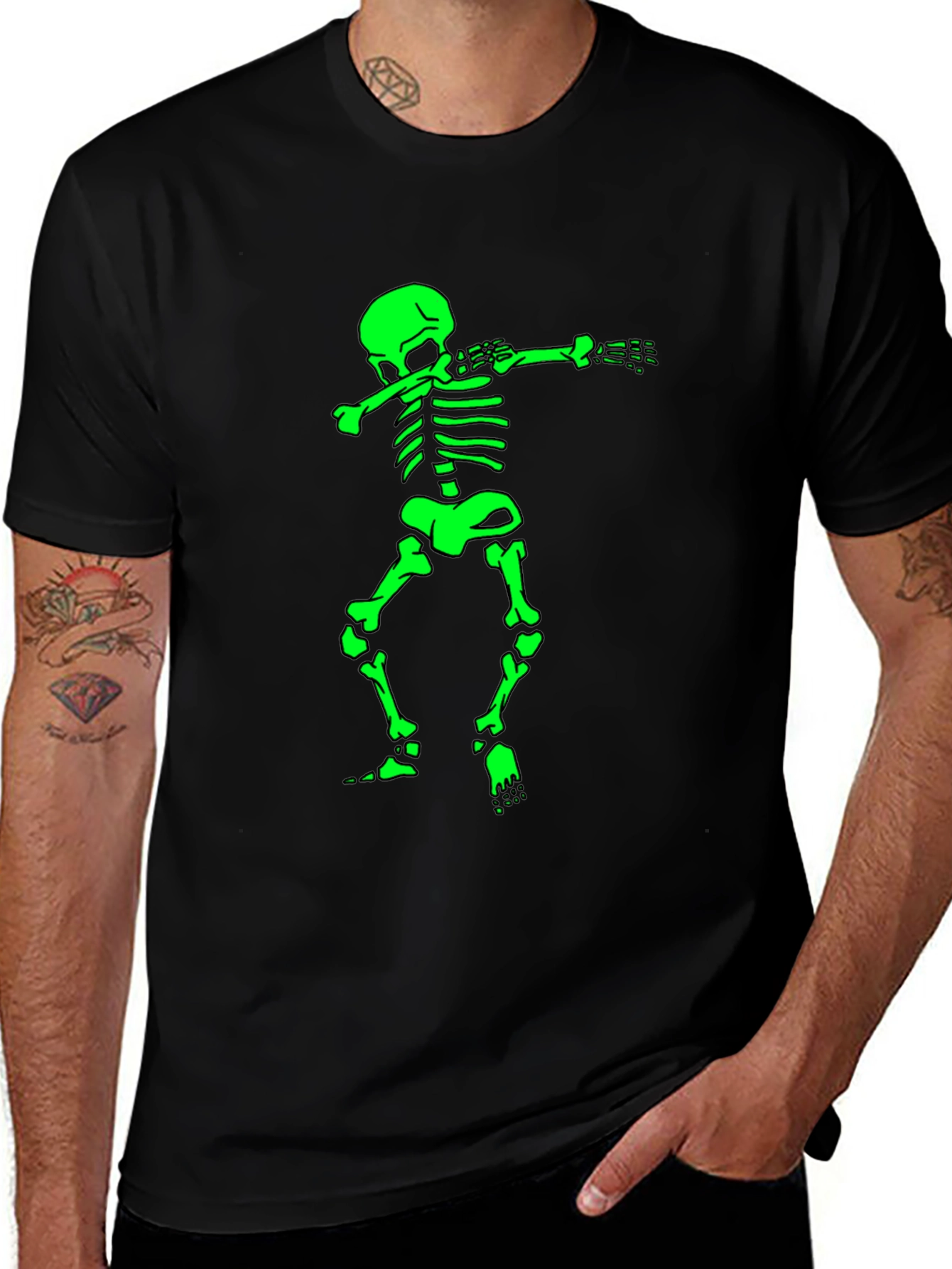 Dabbing Skeleton Graphic Tee