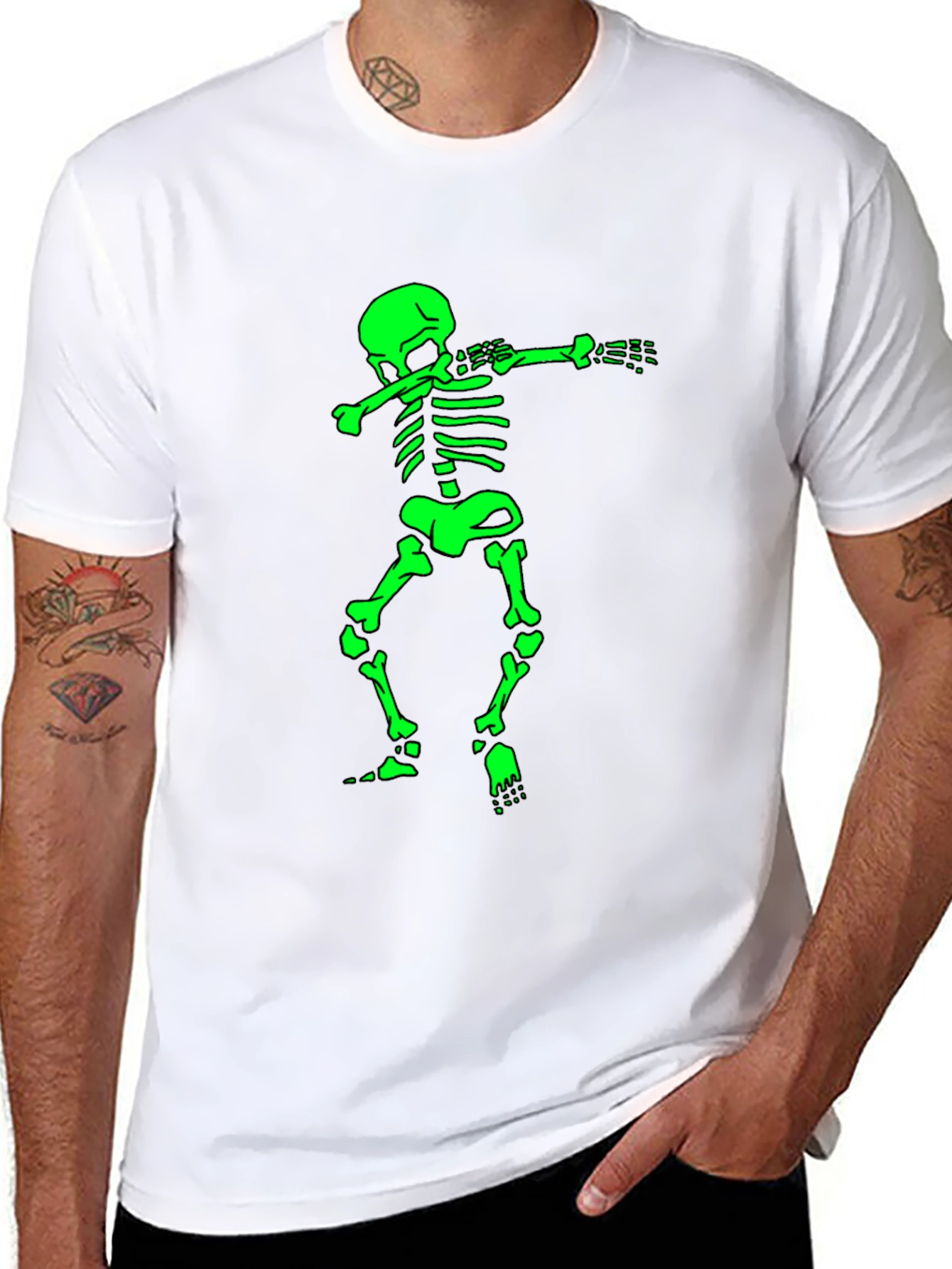 Dabbing Skeleton Graphic Tee