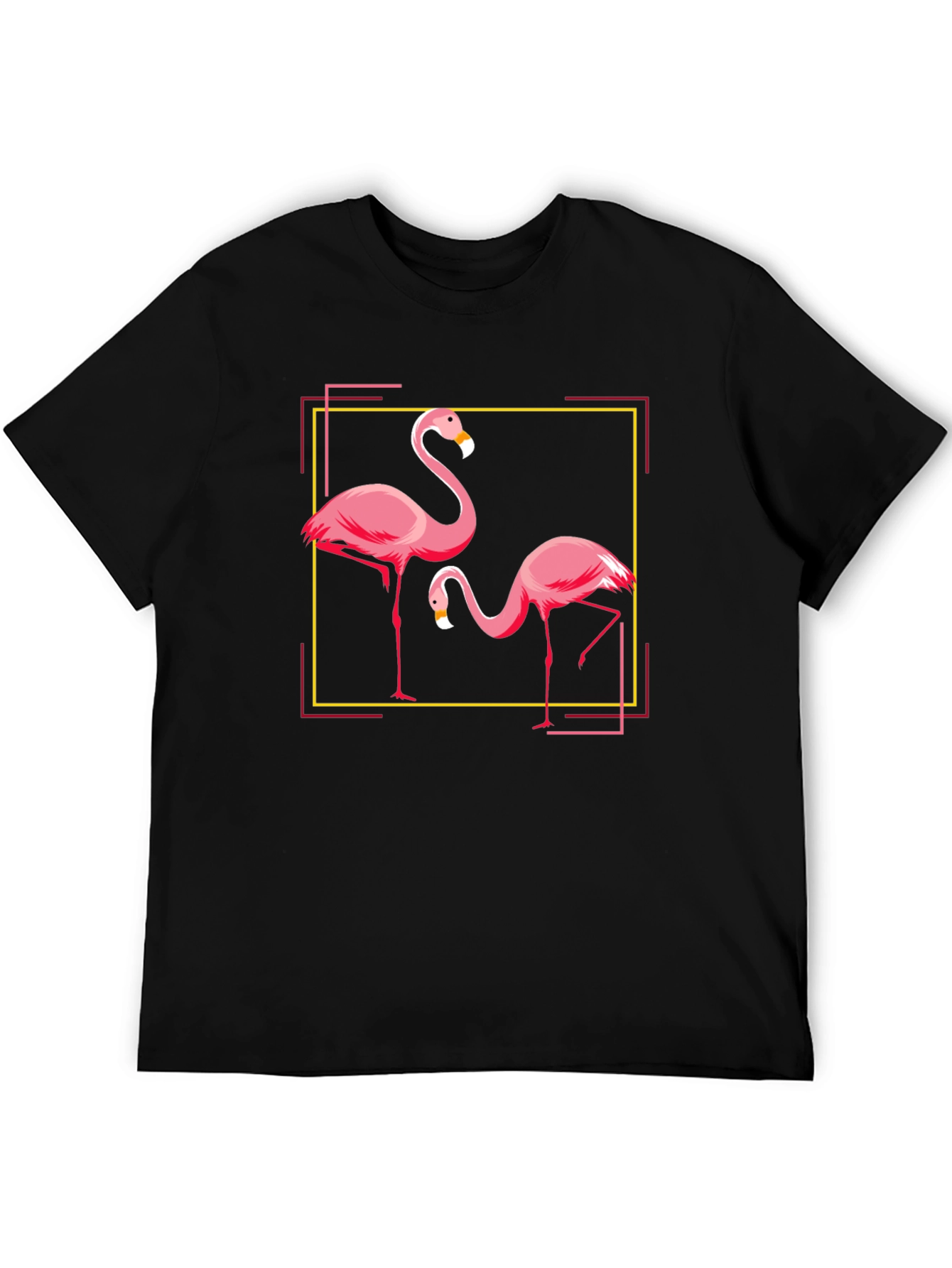 Flamingo Graphic Tee - Black Cotton Blend