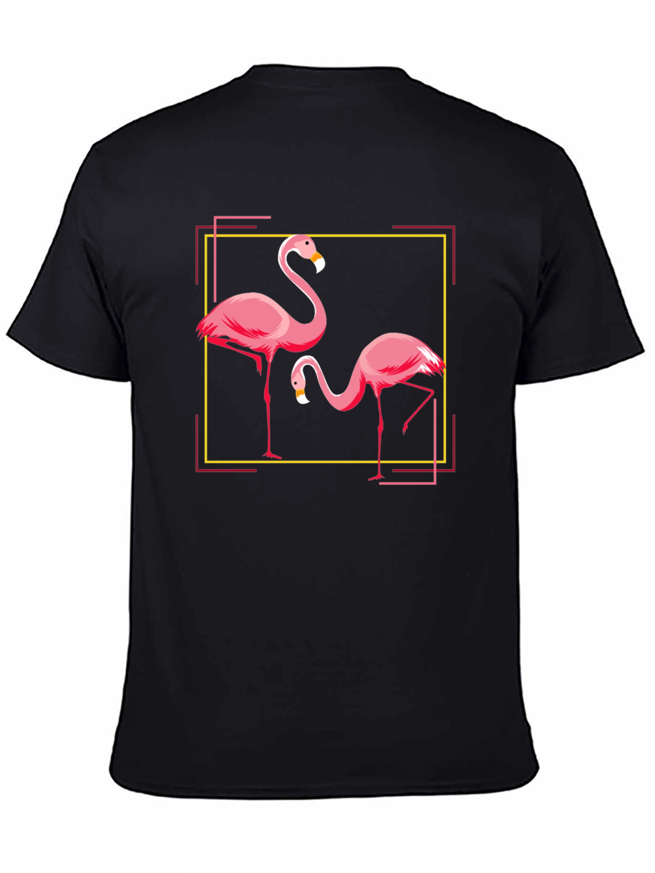 Flamingo Graphic Tee - Black Cotton Blend