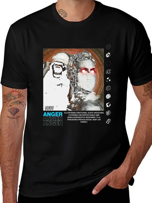 Anger Graphic Print T-Shirt - Modern Streetwear