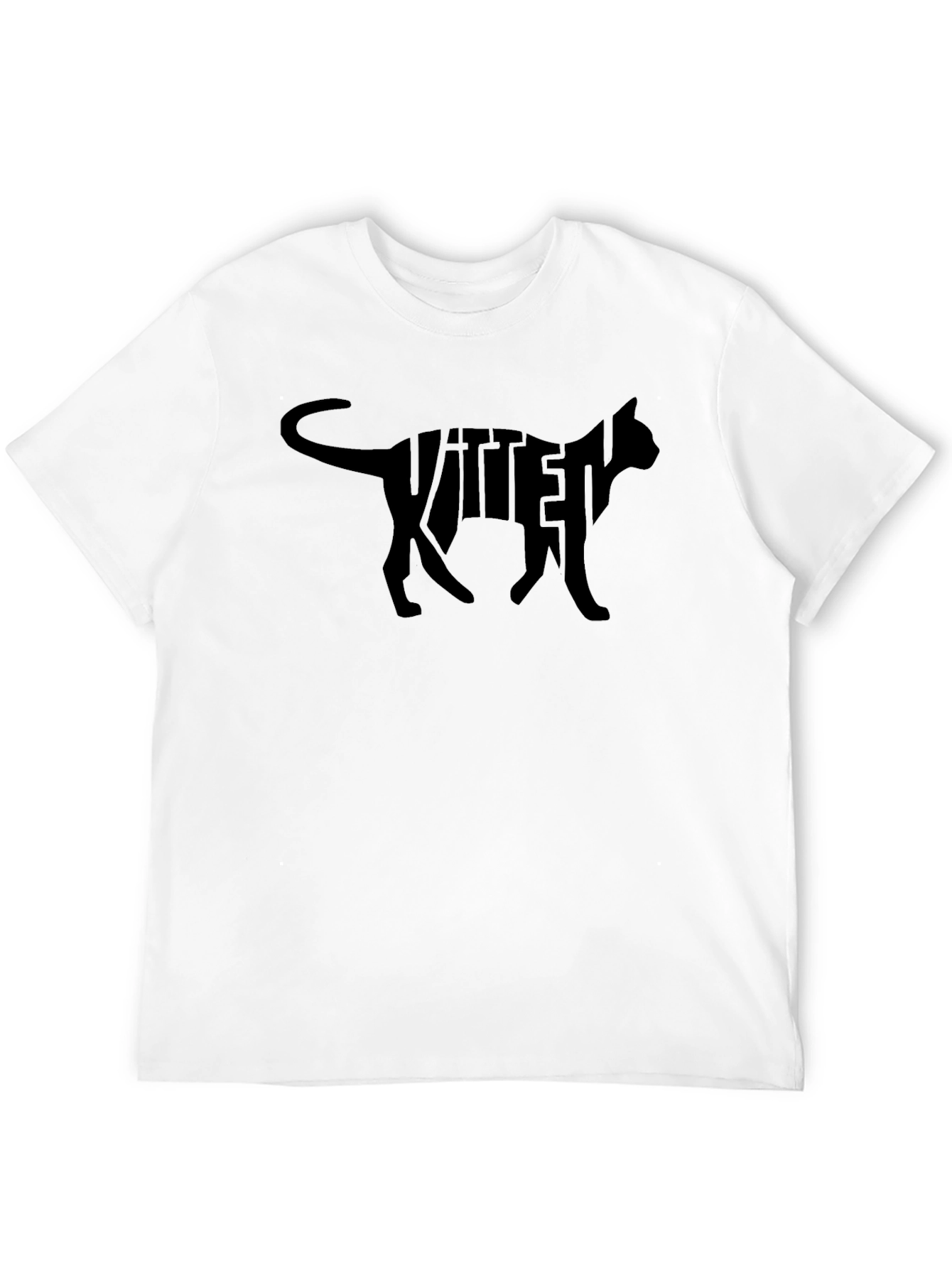 Kitten Cat Silhouette Graphic T-Shirt