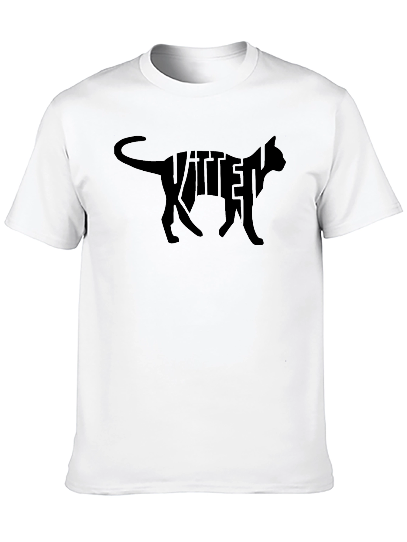 Kitten Cat Silhouette Graphic T-Shirt