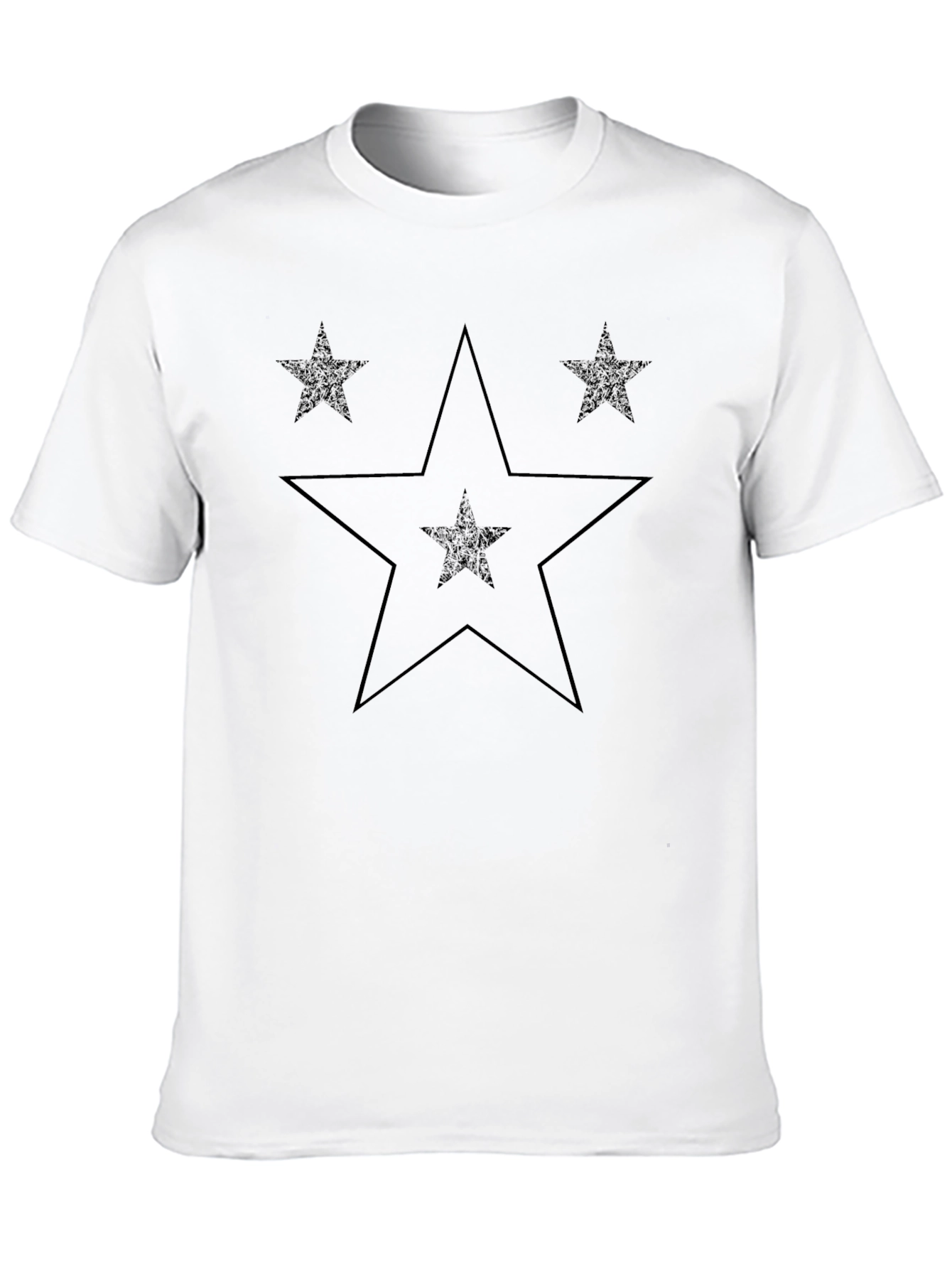 Star Graphic Print Black T-Shirt