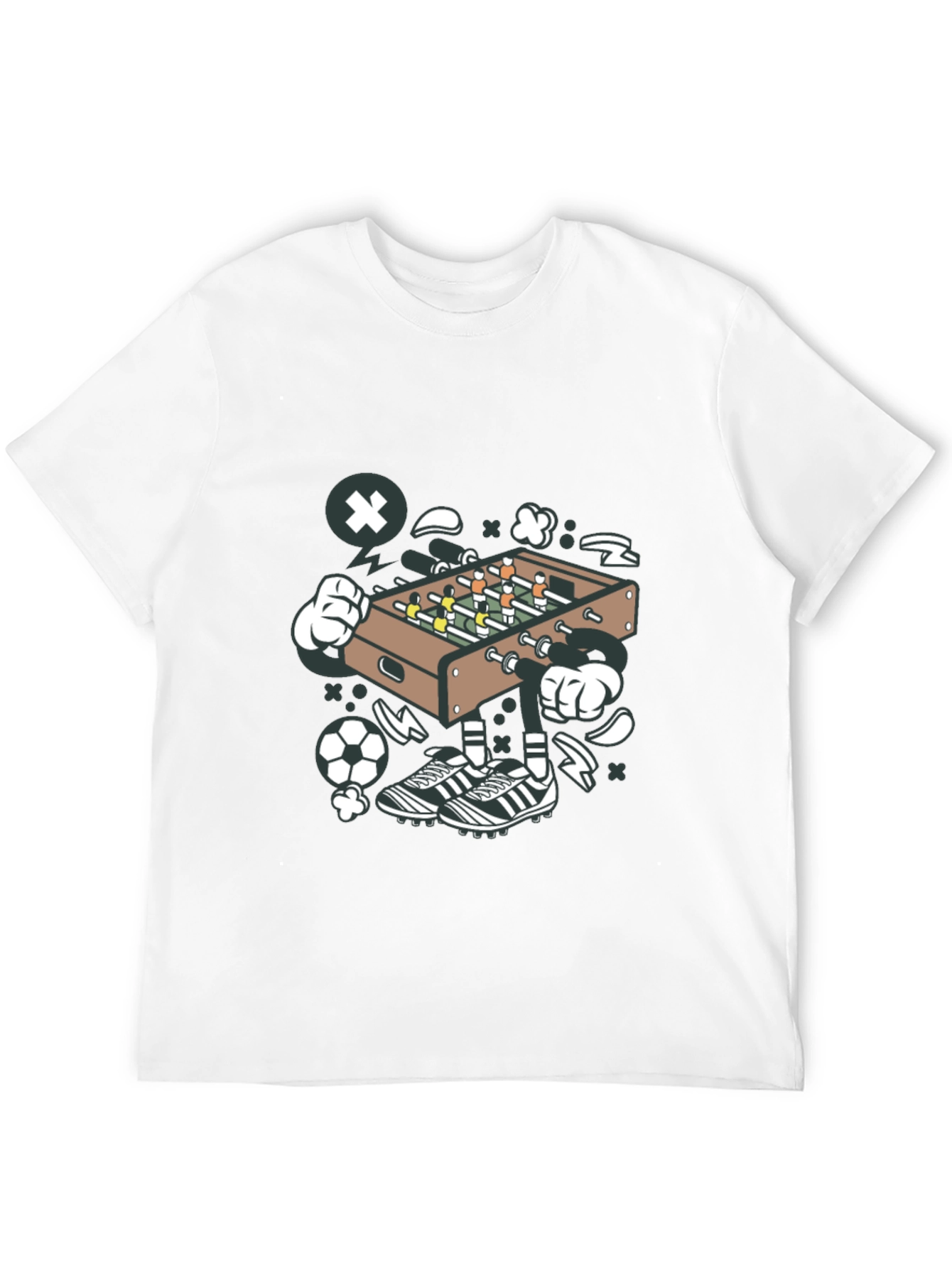 Foosball Cartoon Graphic Tee