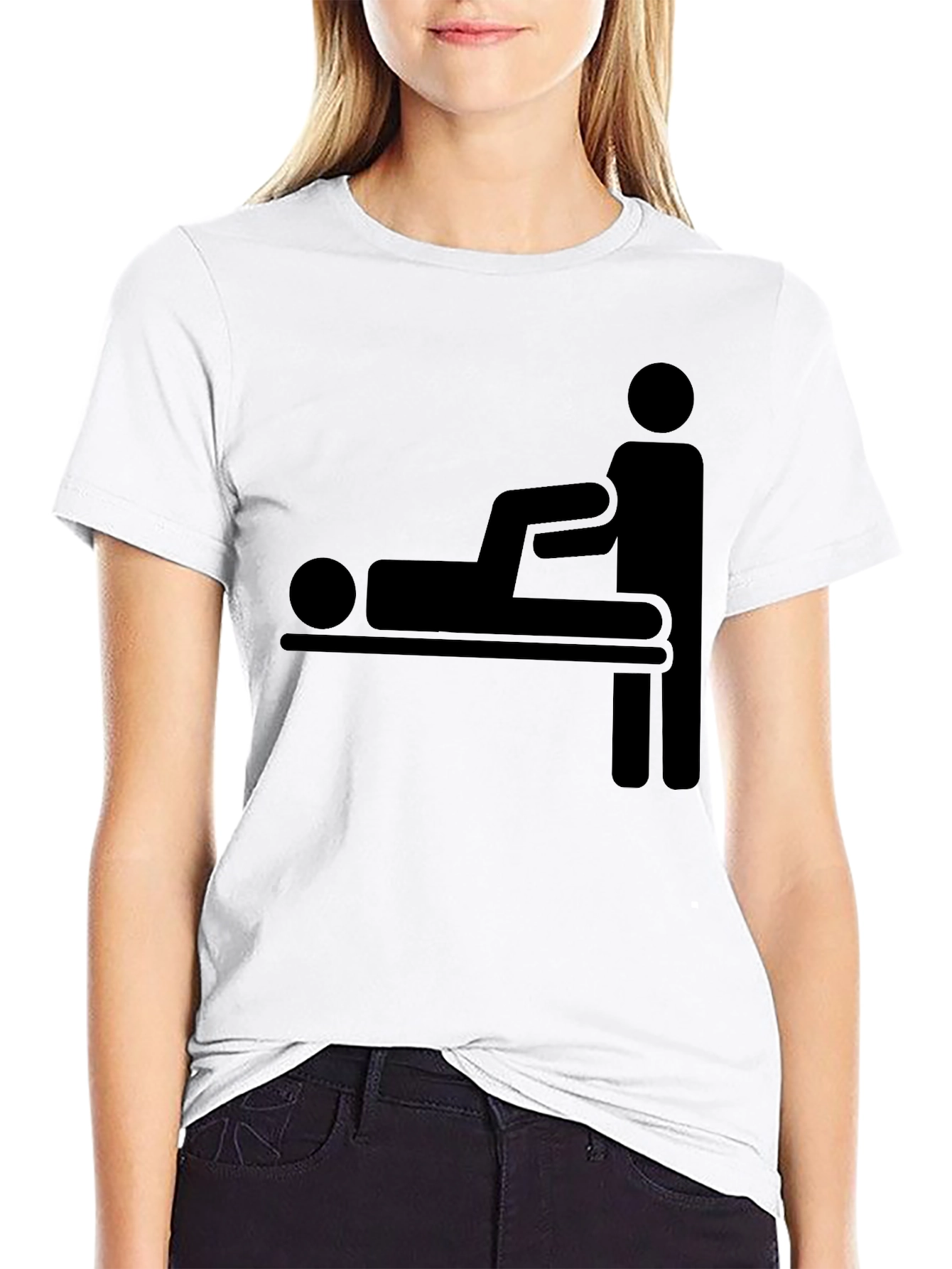 Funny Chiropractic Adjustment Stick Figure T-Shirt