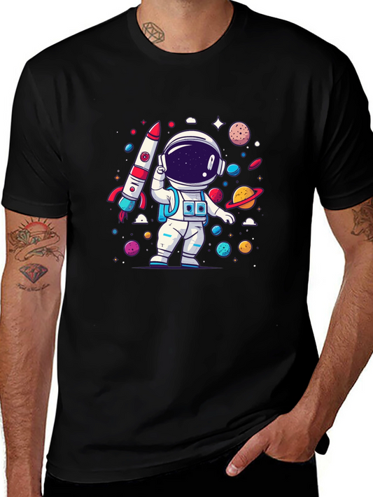 Astronaut Cartoon Graphic T-Shirt