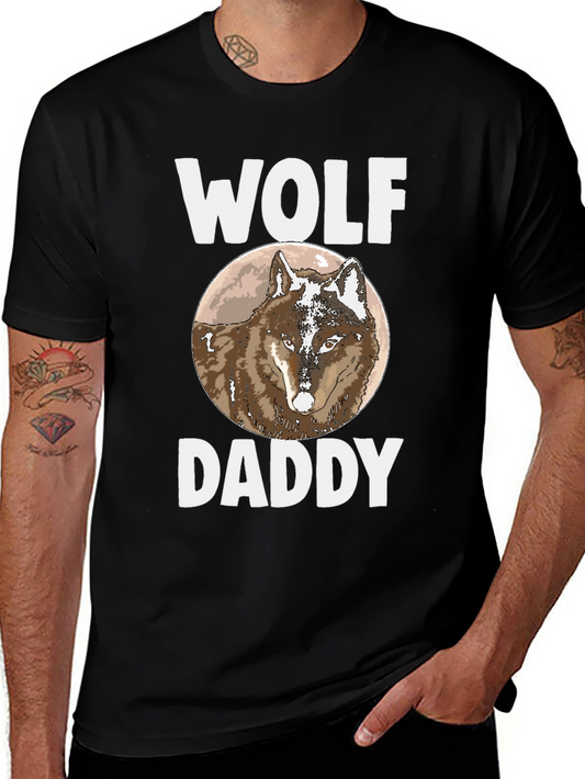 Wolf Daddy T-Shirt - Unique Graphic Tee for Men