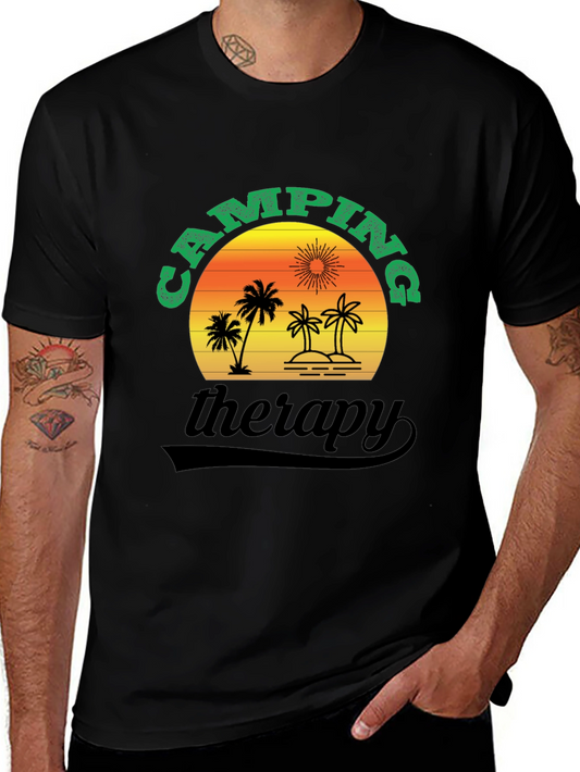 Camping Therapy T-Shirt - Nature Adventure Tee
